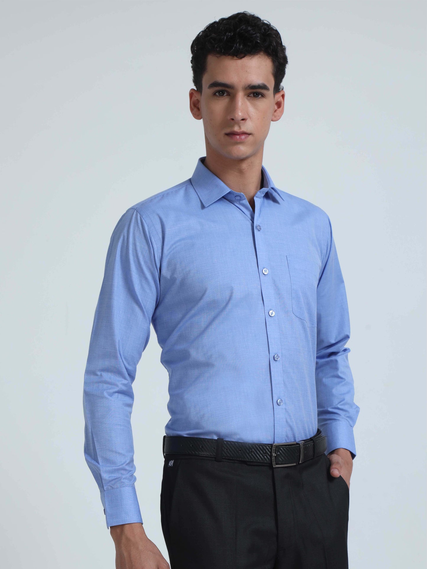 Stellers Office Formal Shirts, Regular-Shirts-Filla Blue