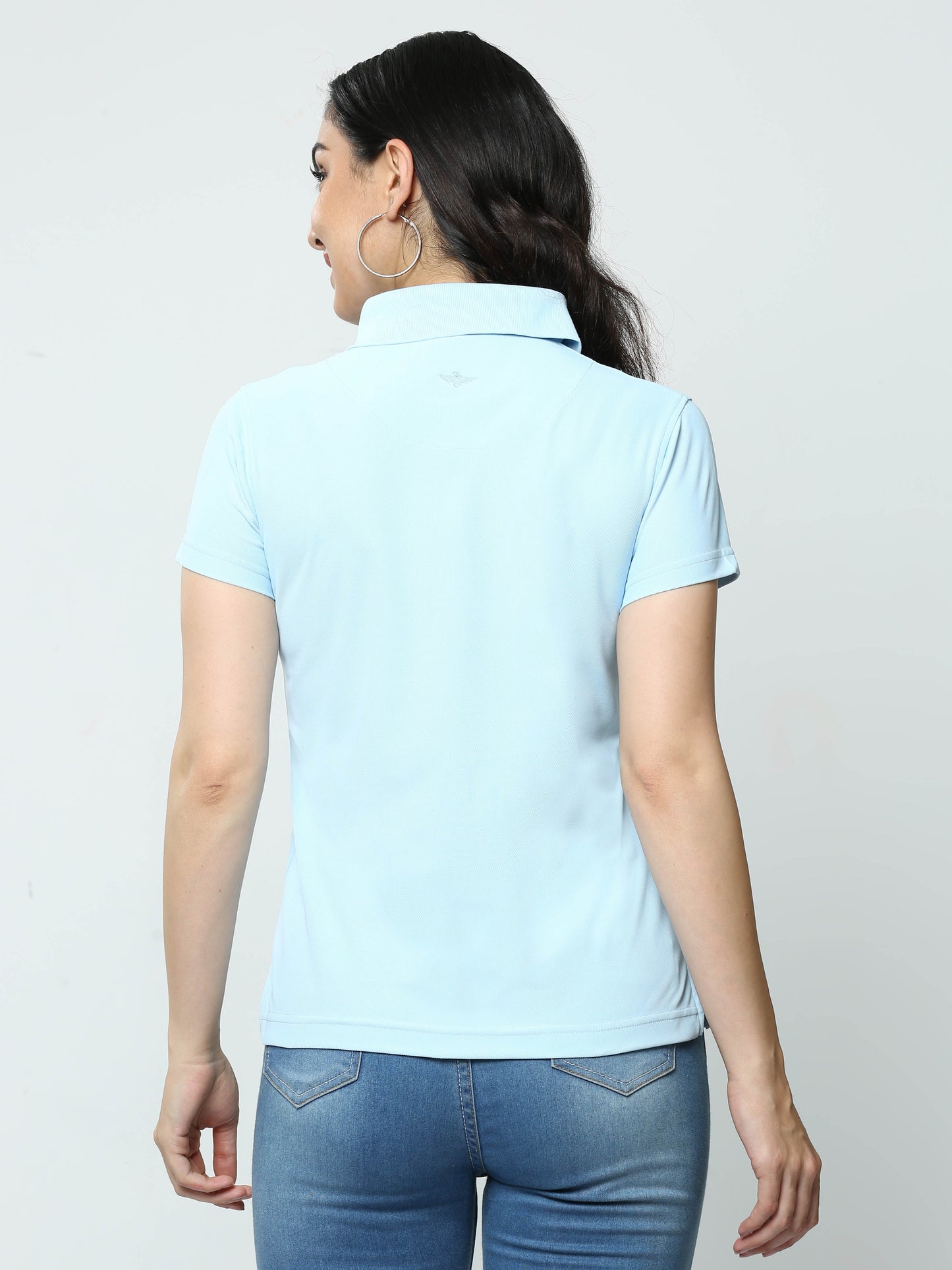 Ice Blue Women's Premium Golf Polo T-Shirt