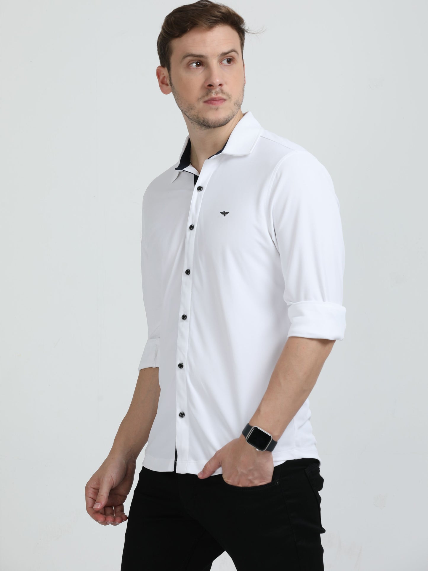 Stellers Men's Regular Fit Shirt | Fea-Shirts-White