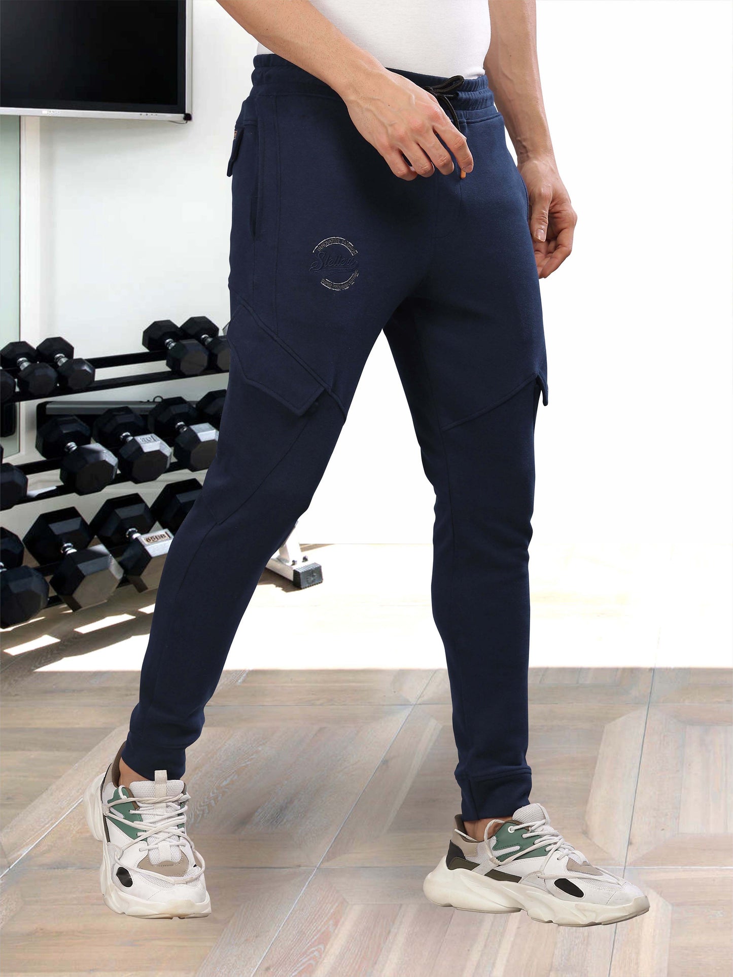 New Navy Blue Men's Track Pant