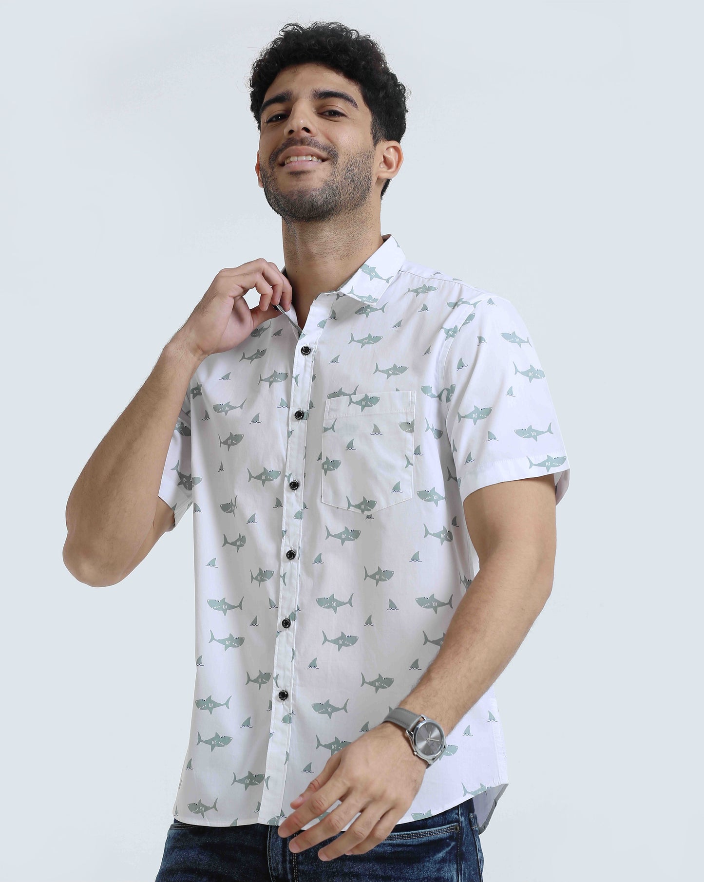 White Premium Holiday Casual Shirt