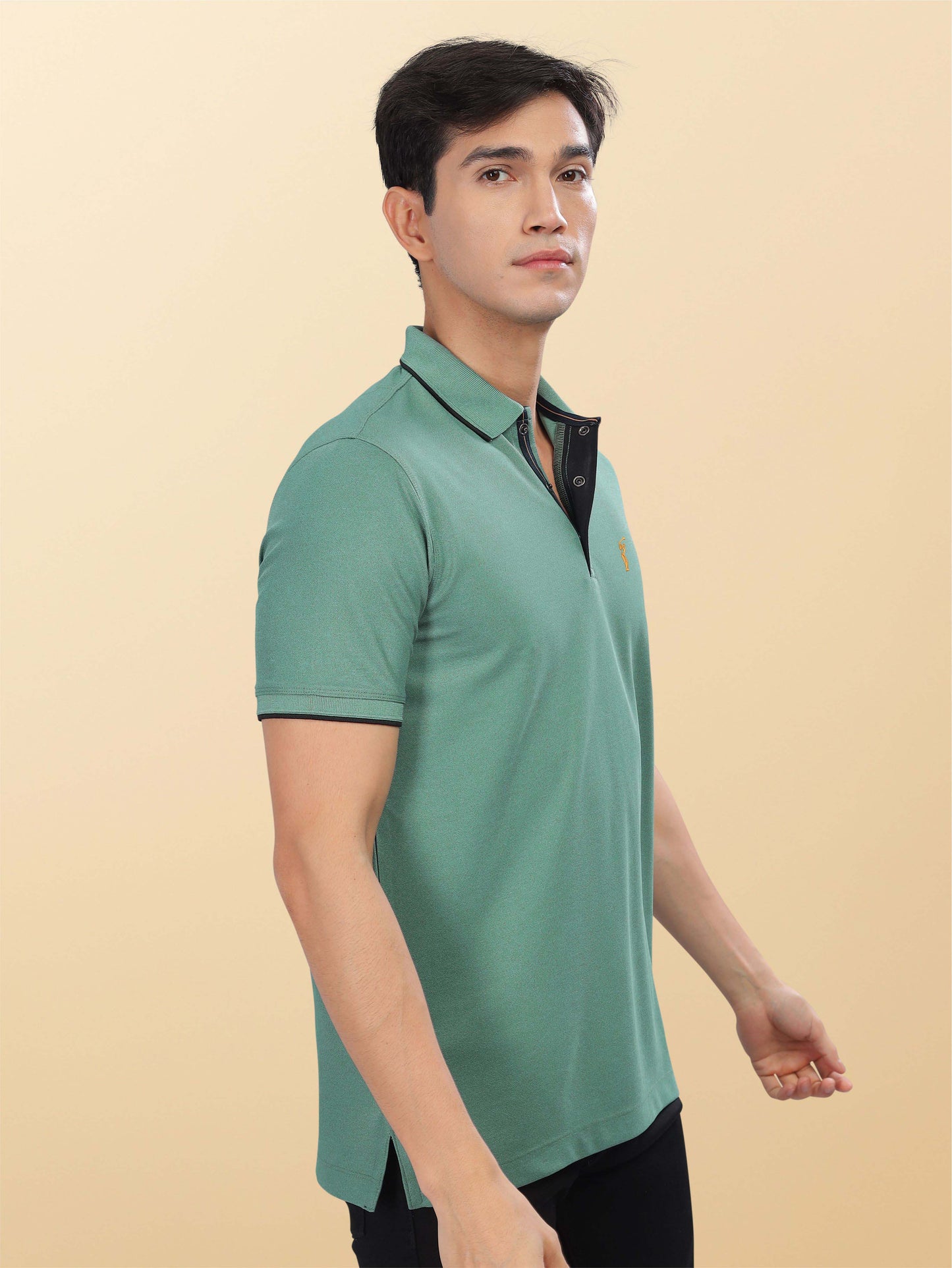 Aqa Green Tipping Polo Shirt