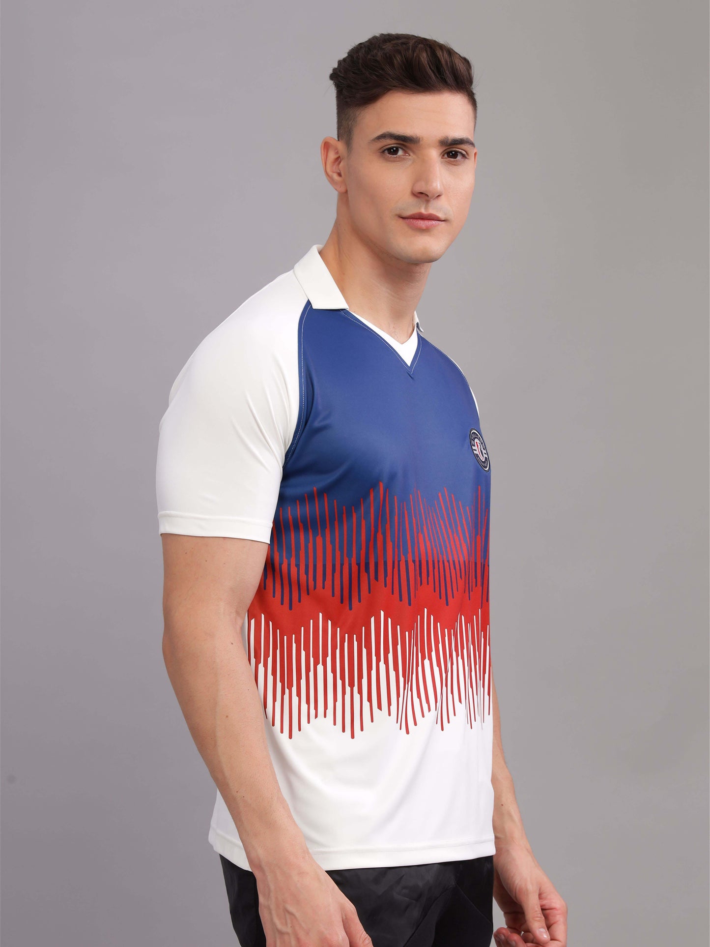 White Mens Printed Active Wear