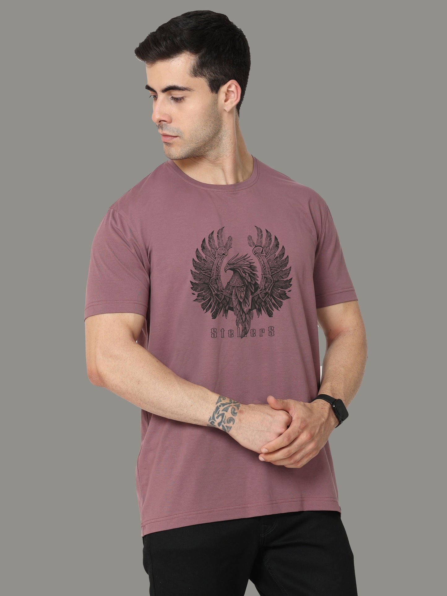 Grape Crew Neck T-Shirts Warrior