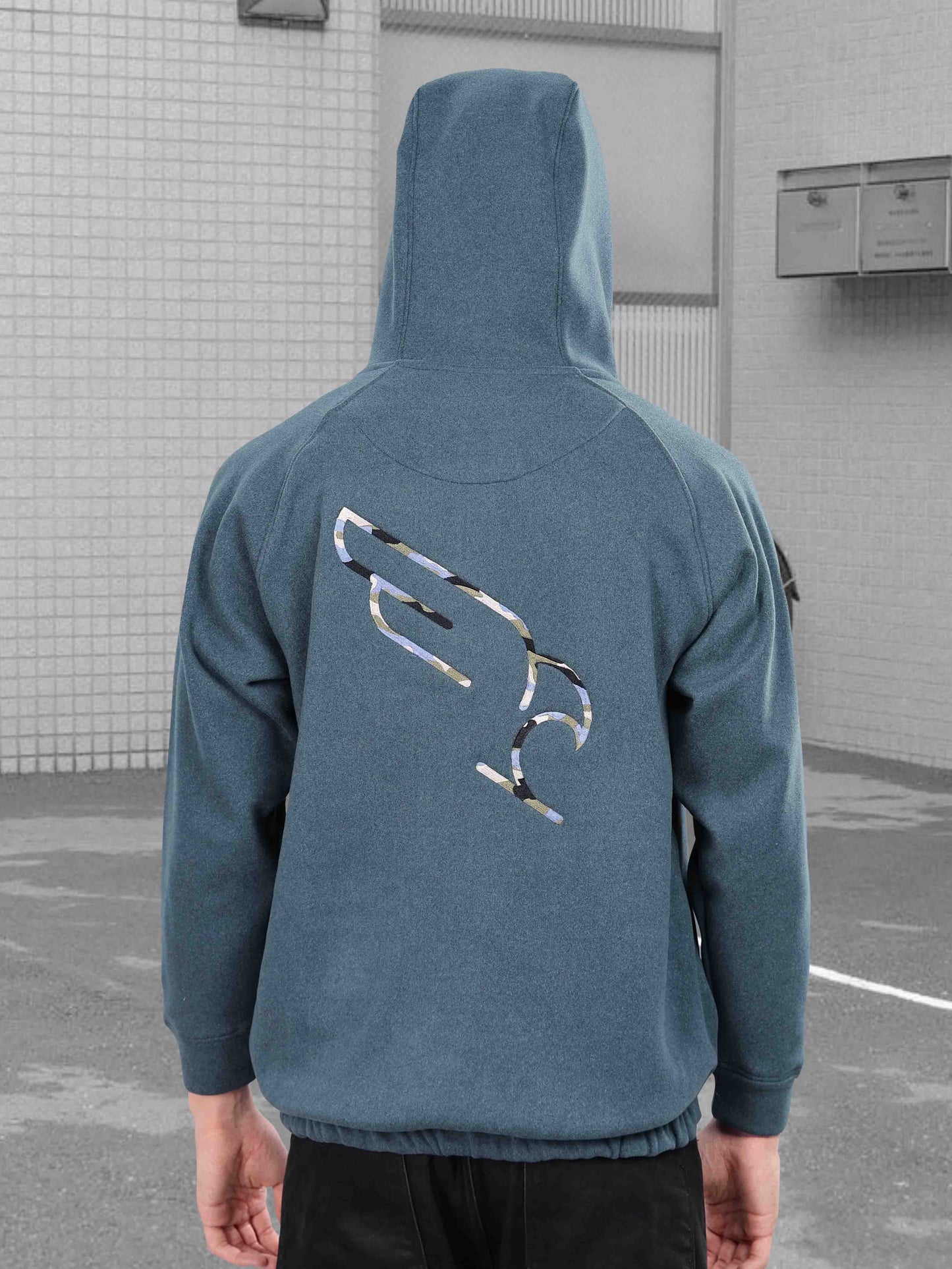 Denim Blue Men's Zipper Hoodie