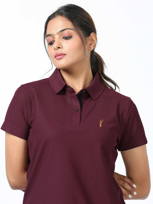 Wine Women's Premium Golf Polo T-Shirt