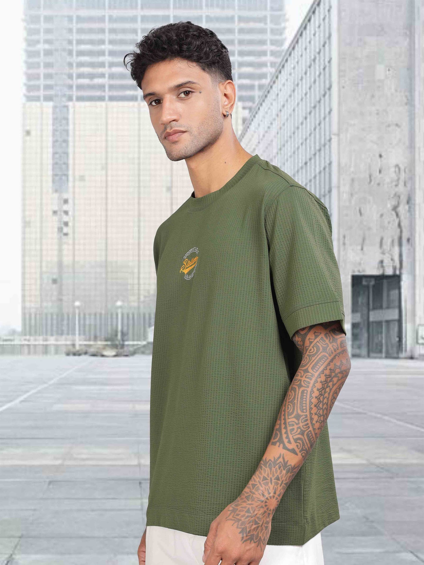 Olive Green Men's Oversize T-Shirt