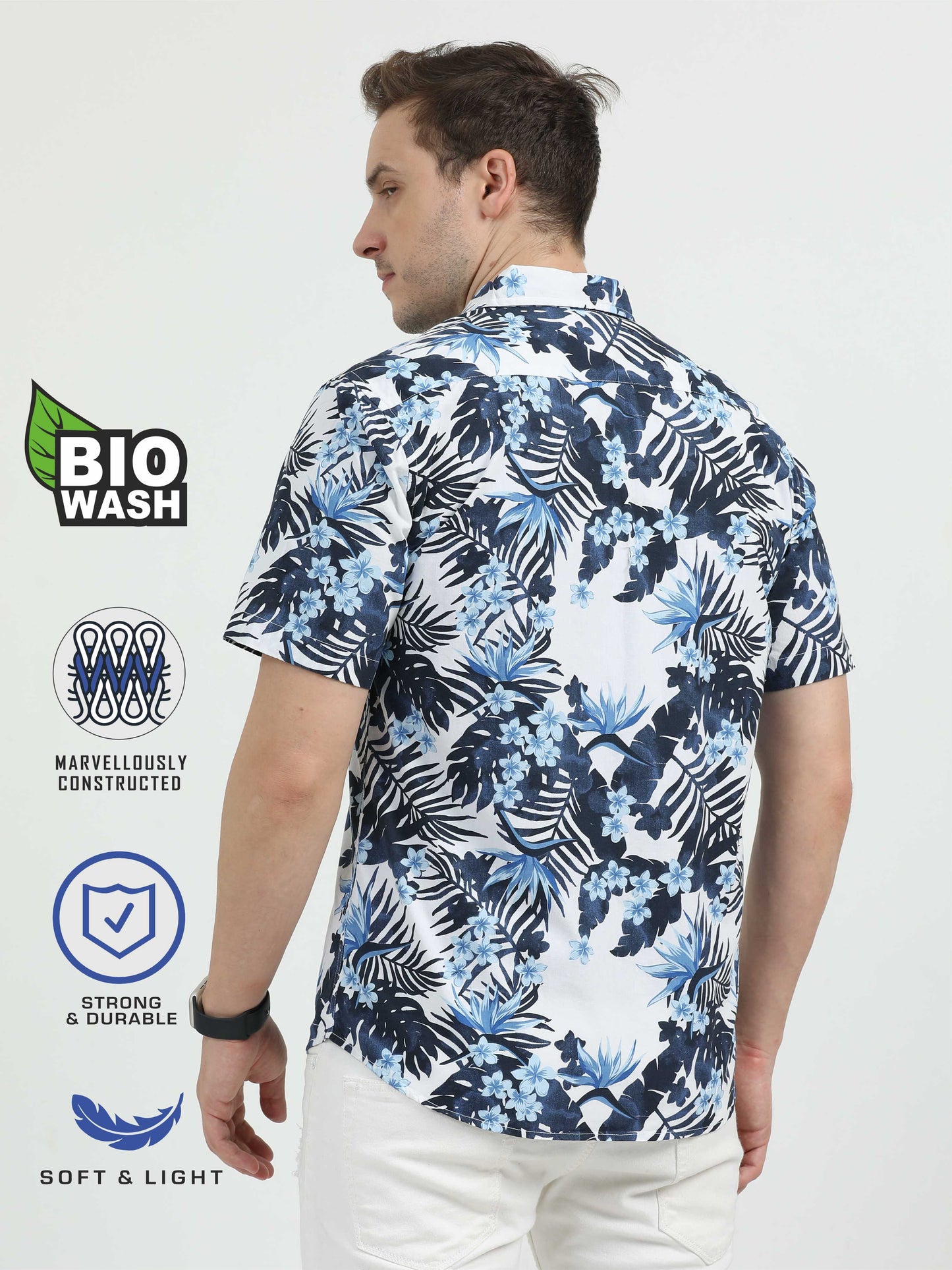 Blue Premium Holiday Casual Shirt