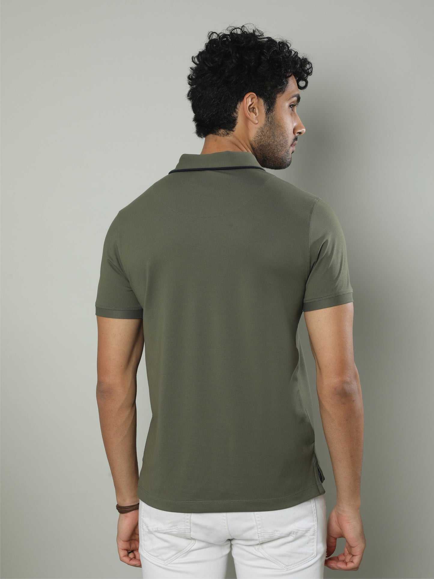 Drab Olive Premium Polo T-Shirt - SoftBerry PQ