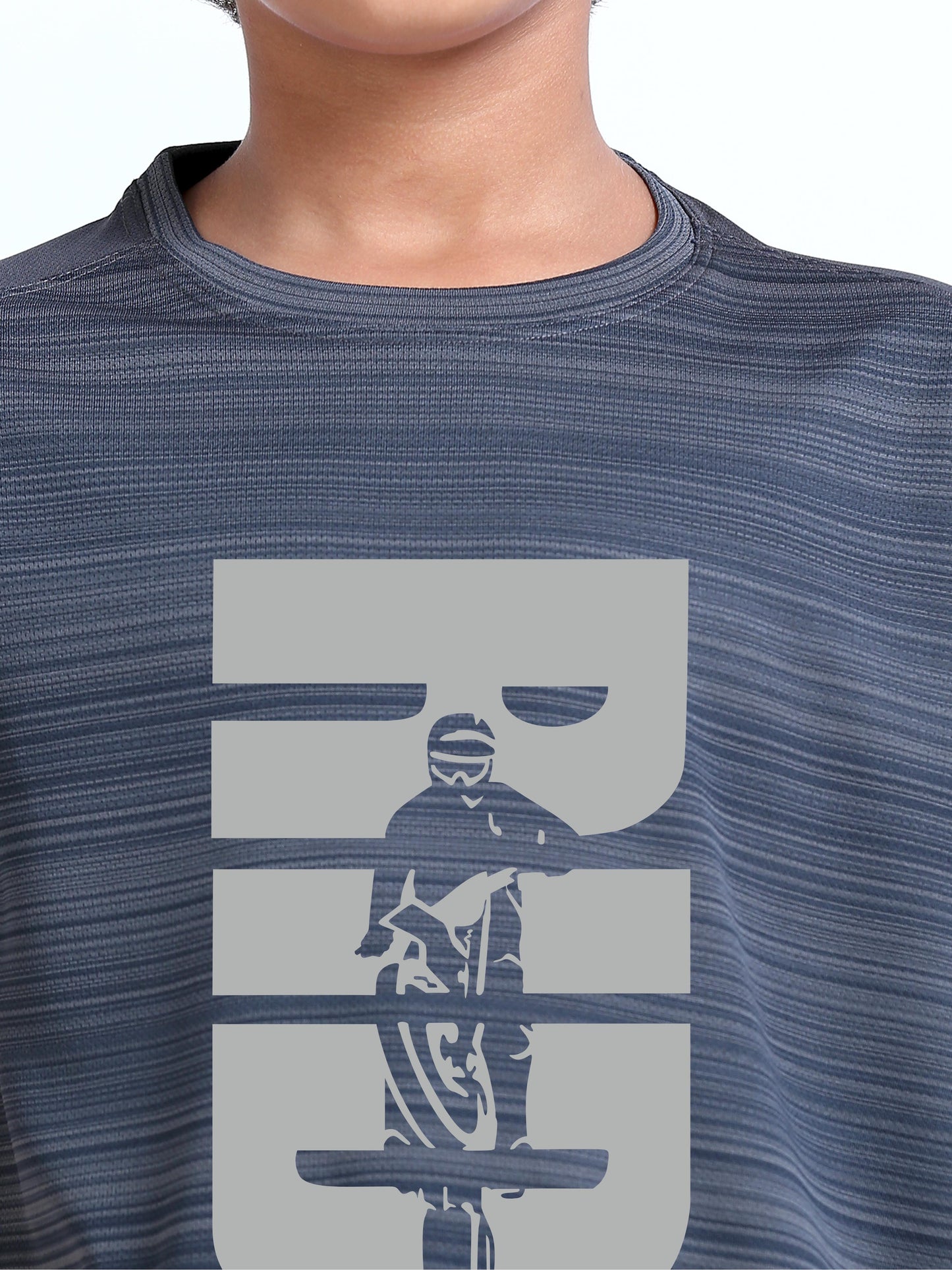 Grey RIDE Print Crew Neck T-Shirt