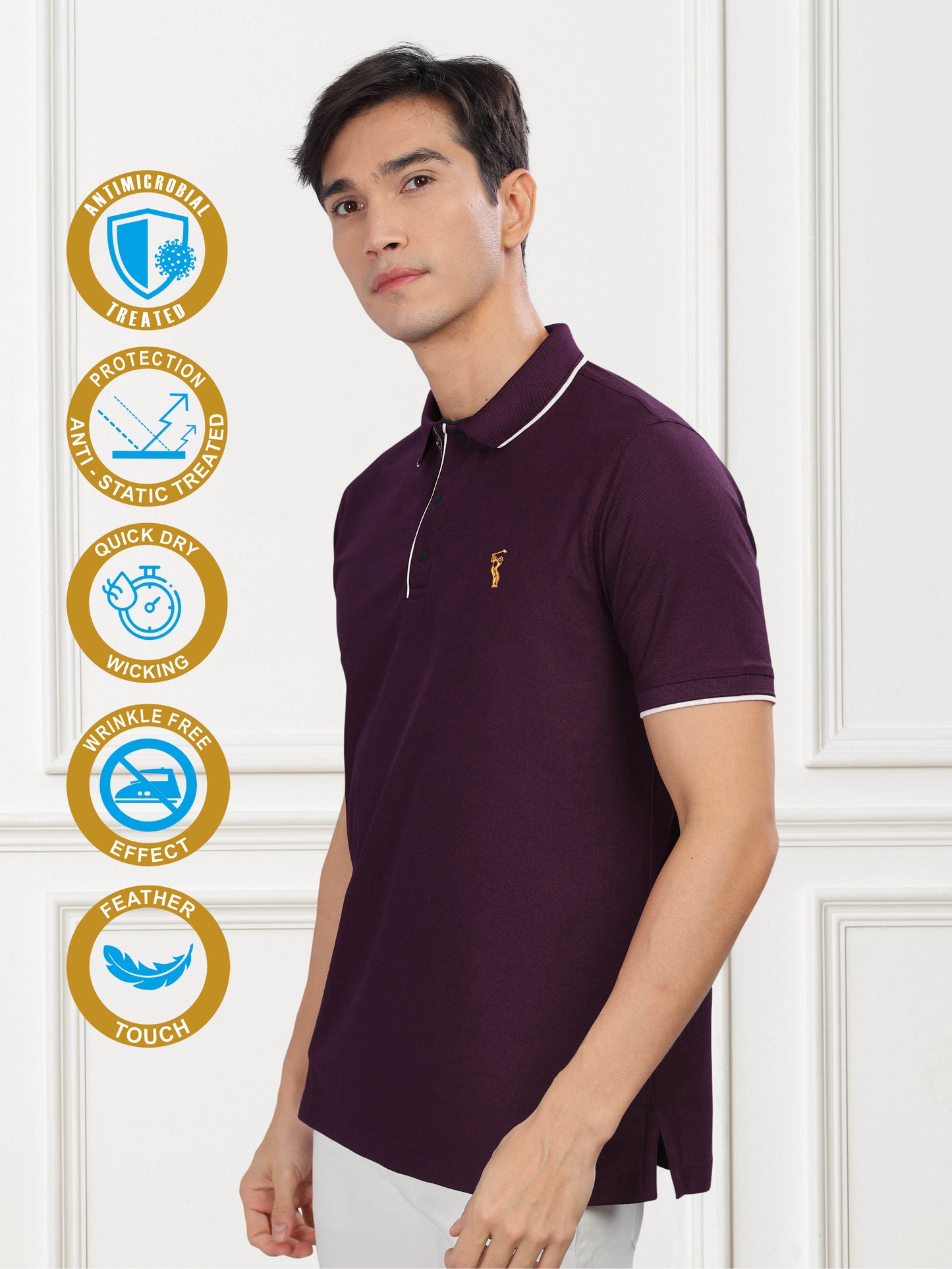 Raspberry Tipping Polo Shirt