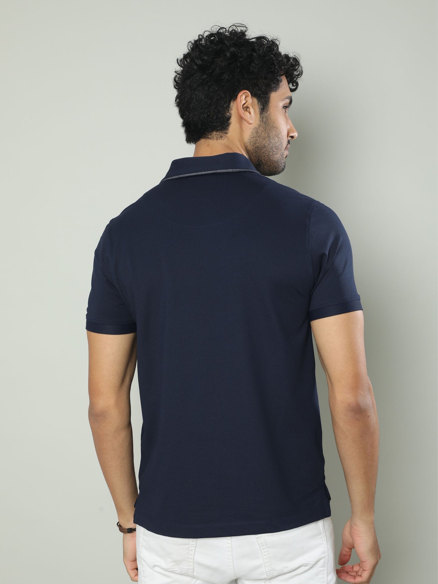 Navy Blue Premium Polo T-Shirt - SoftBerry PQ