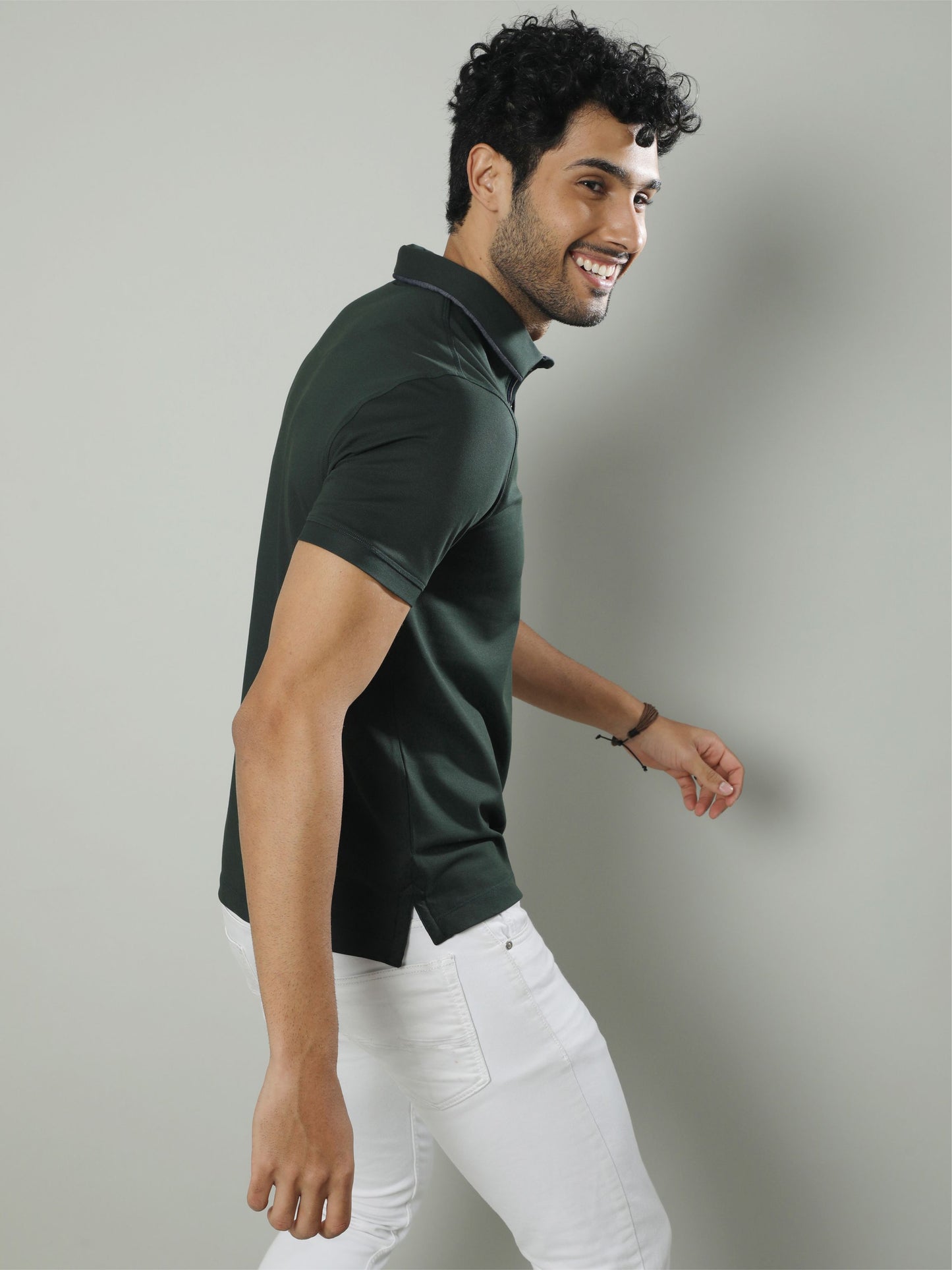 Bottle Green Premium Polo T-Shirt - SoftBerry PQ