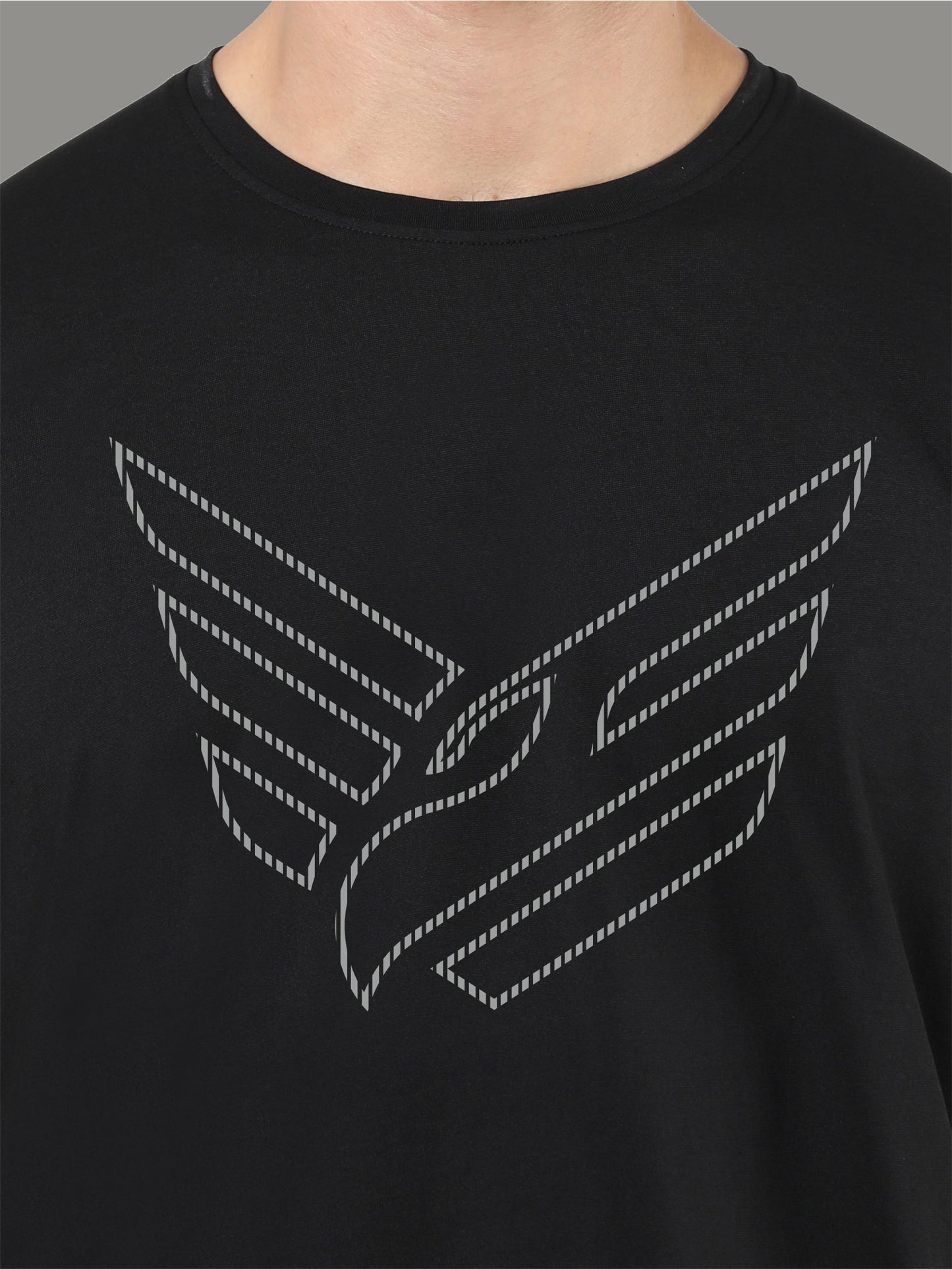 Black Crew Neck T-Shirts Dot Eagle