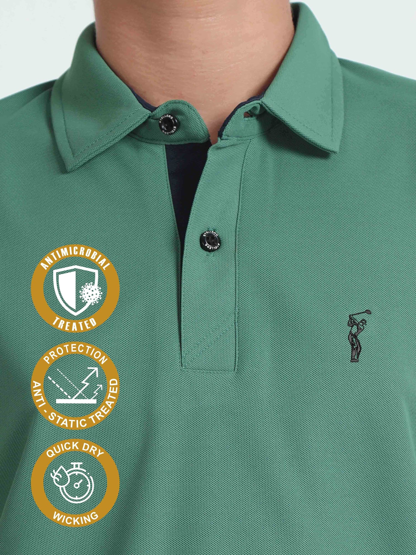 Apple Green Premium Golf Polo T-Shirt