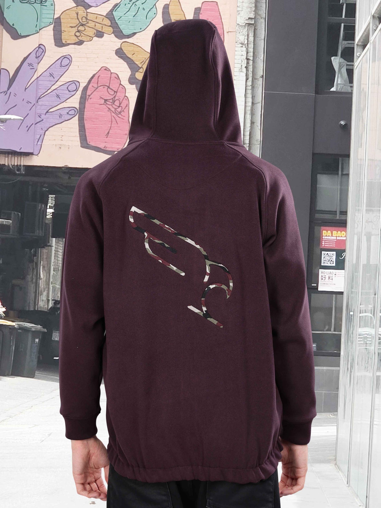 Wine Men's Zipper Hoodie