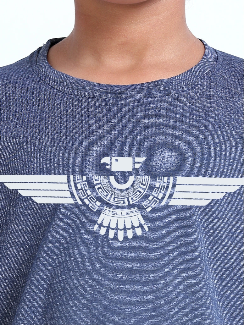 Navy Blue Crew Neck T-Shirt - Cherokee Cotton