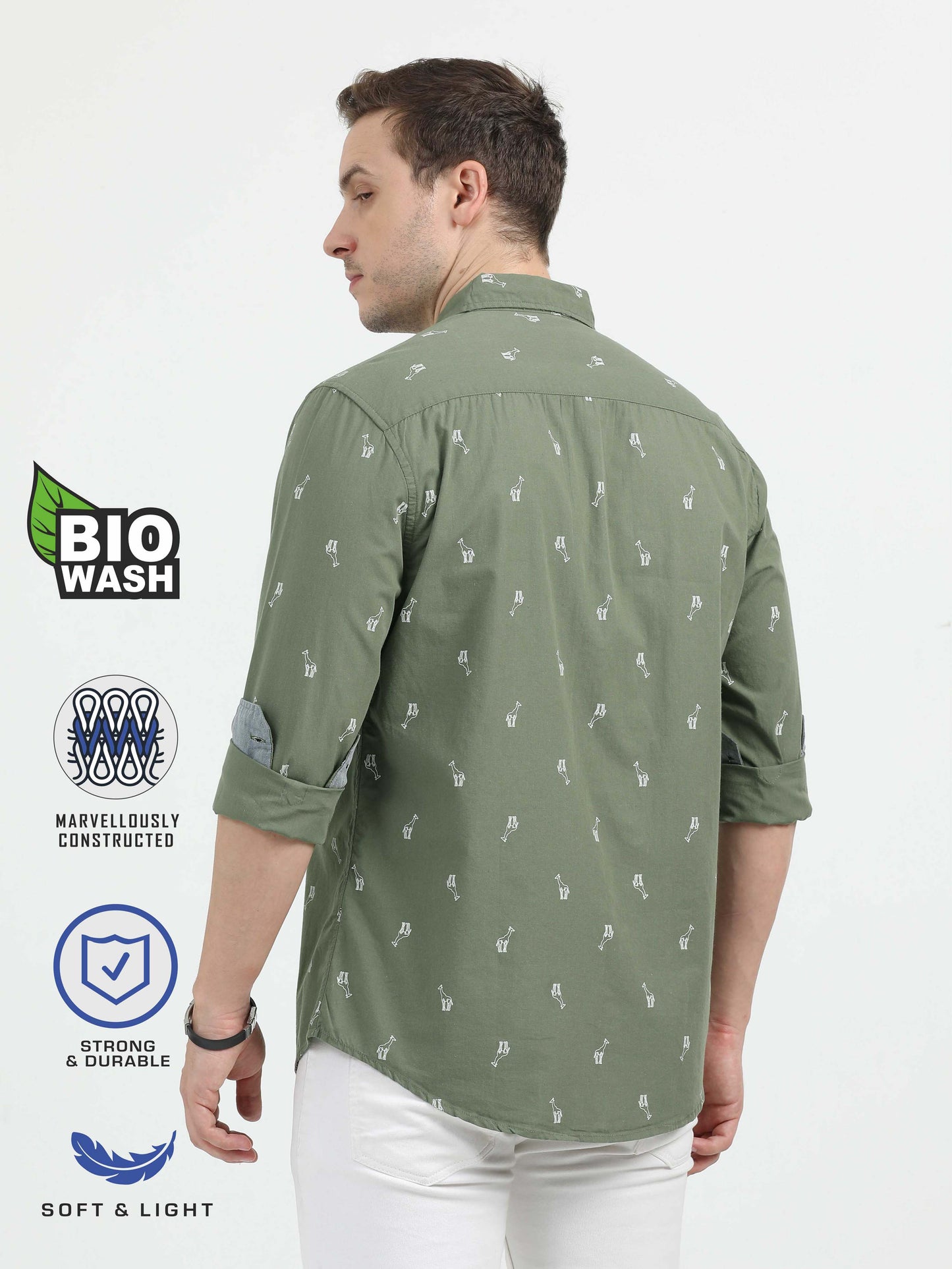 Olive Green Premium Casual Shirt