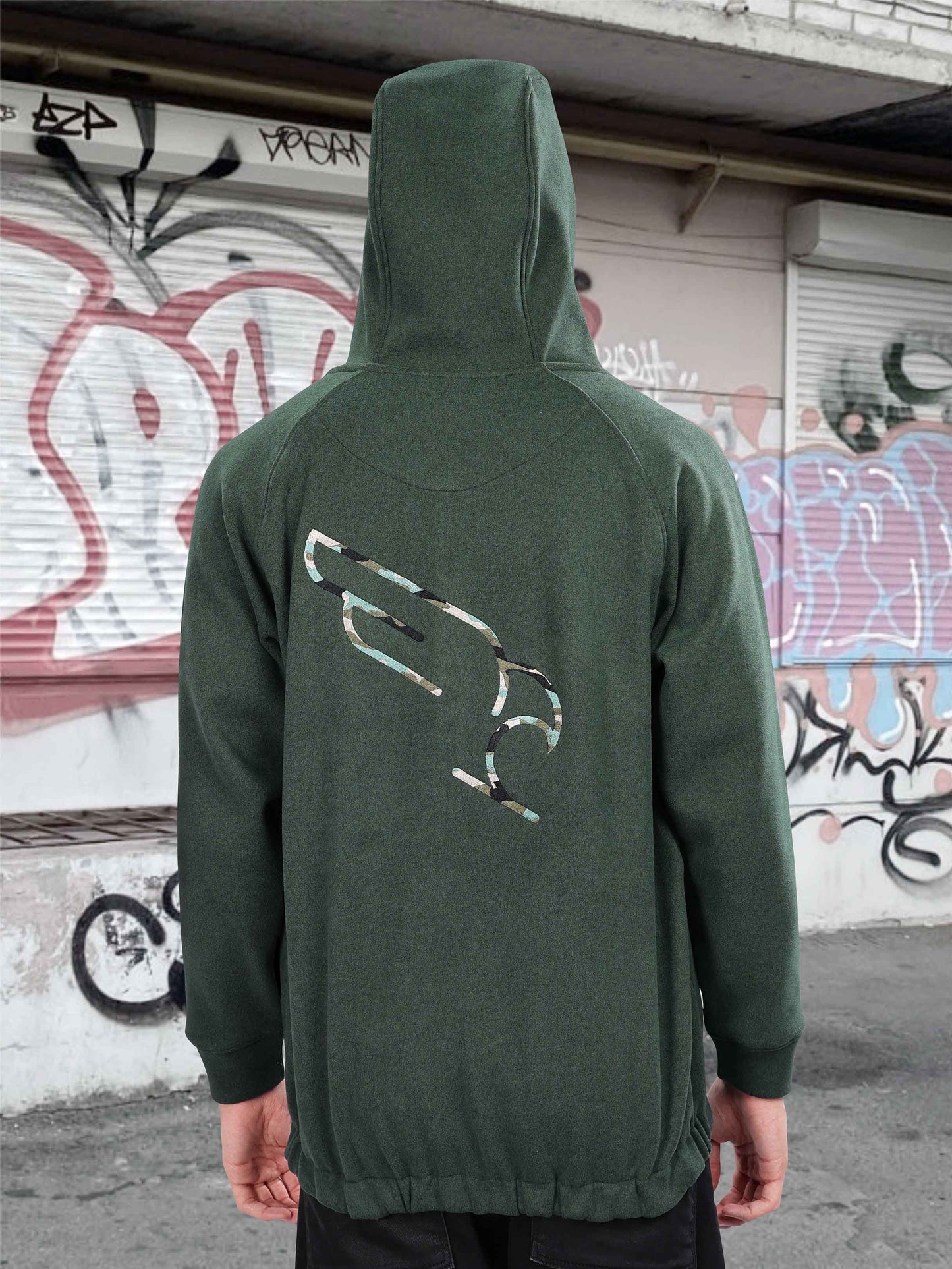 Bottle Green Men's Zipper Hoodie