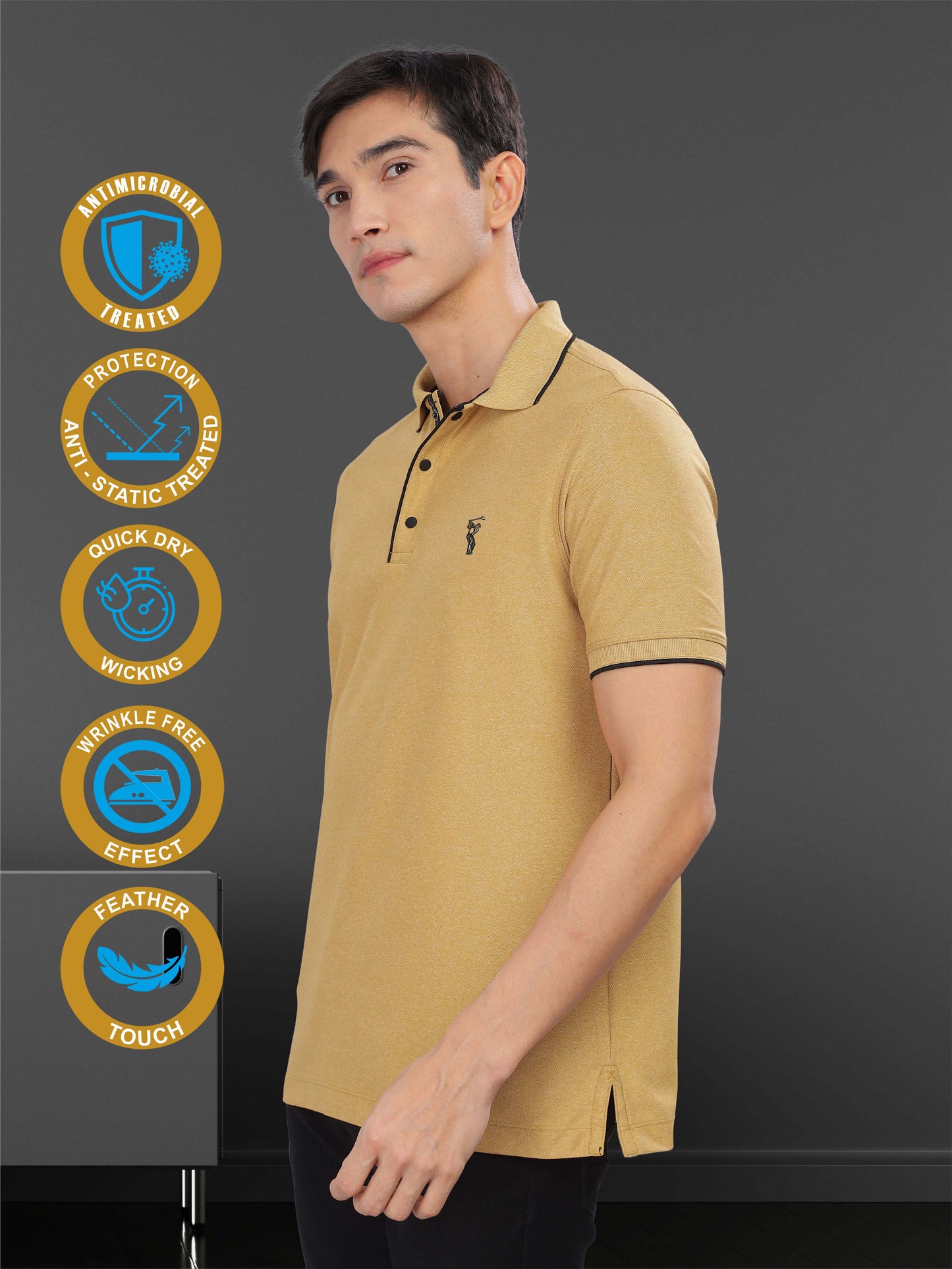 Honey Gold Tipping Polo Shirt