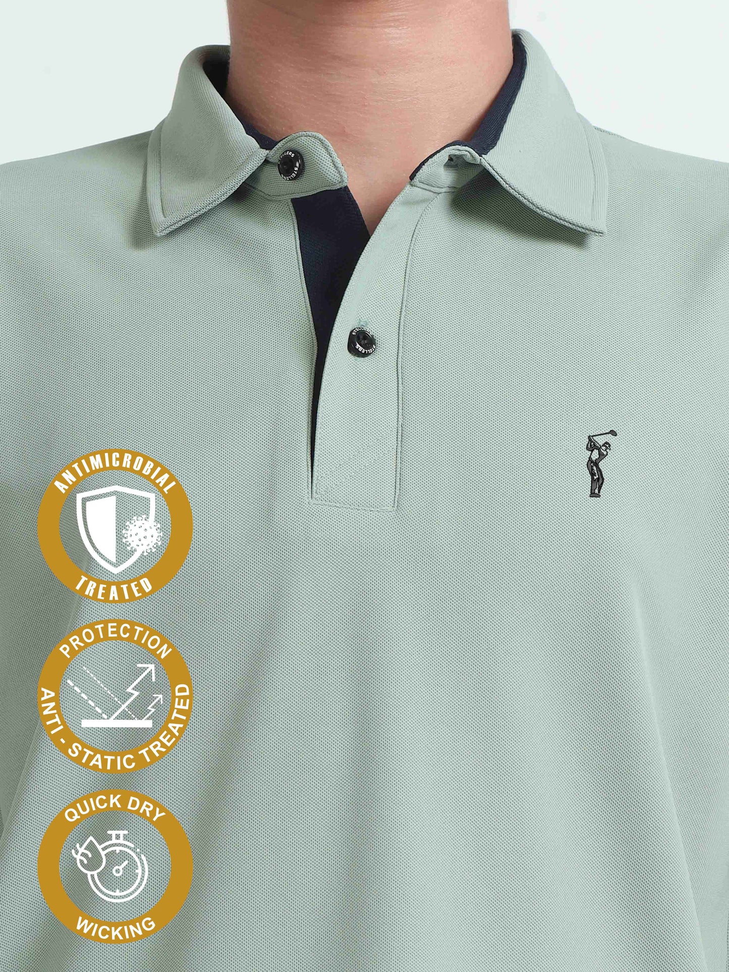 Misty Green Premium Golf Polo T-Shirt