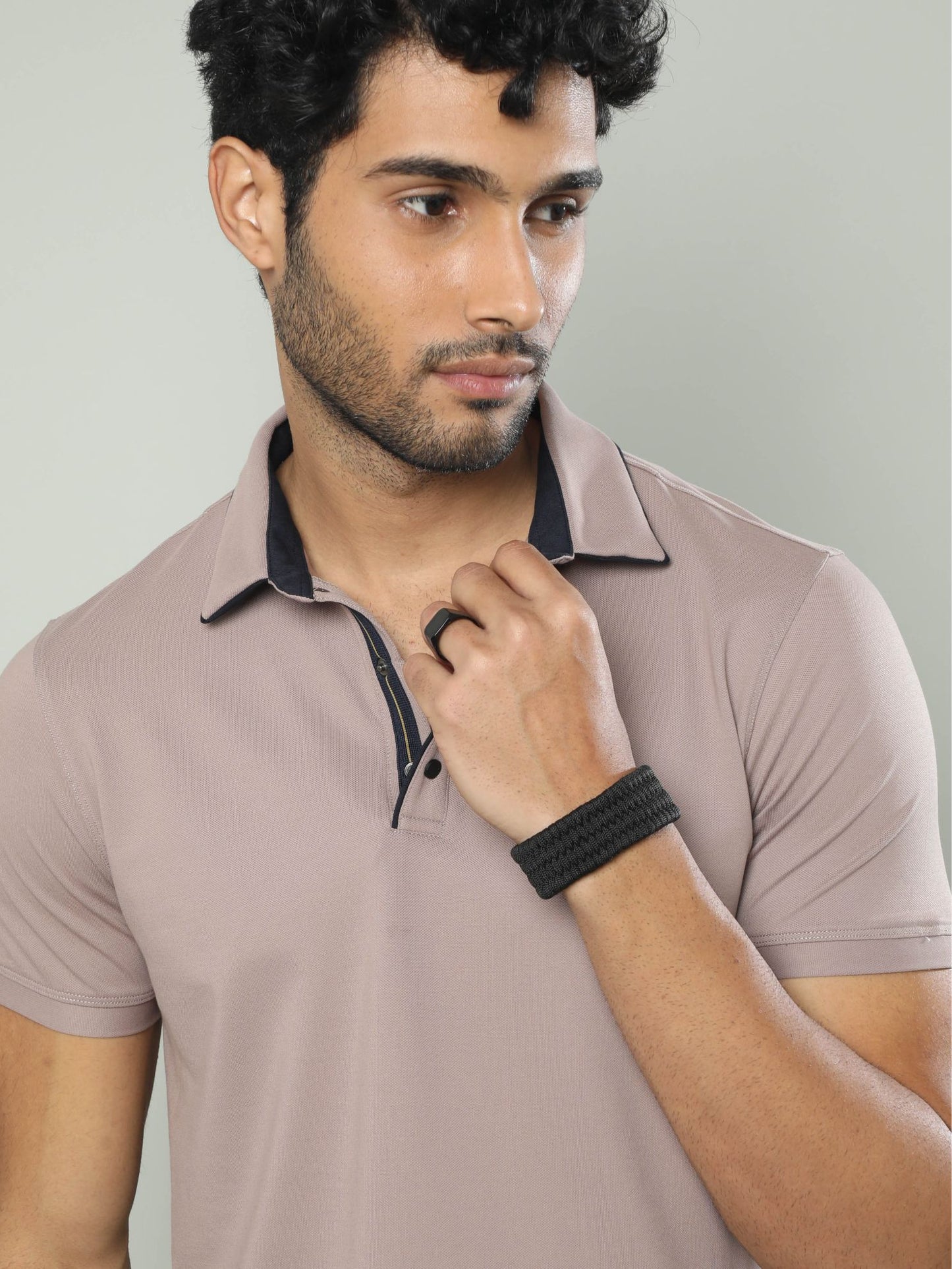 Shadow Grey Premium Polo T-Shirt - SoftBerry PQ