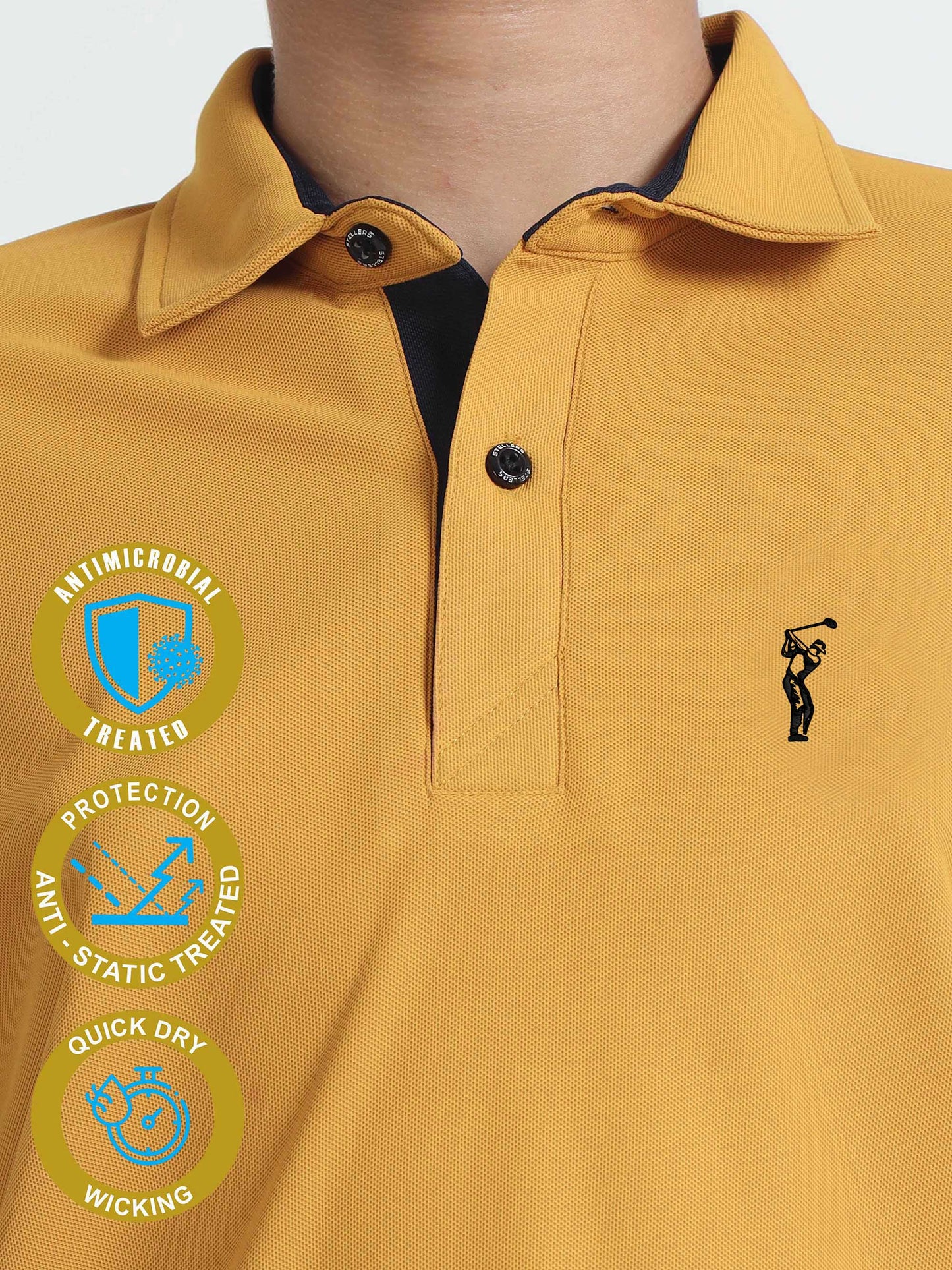 Mustard Premium Golf Polo T-Shirt