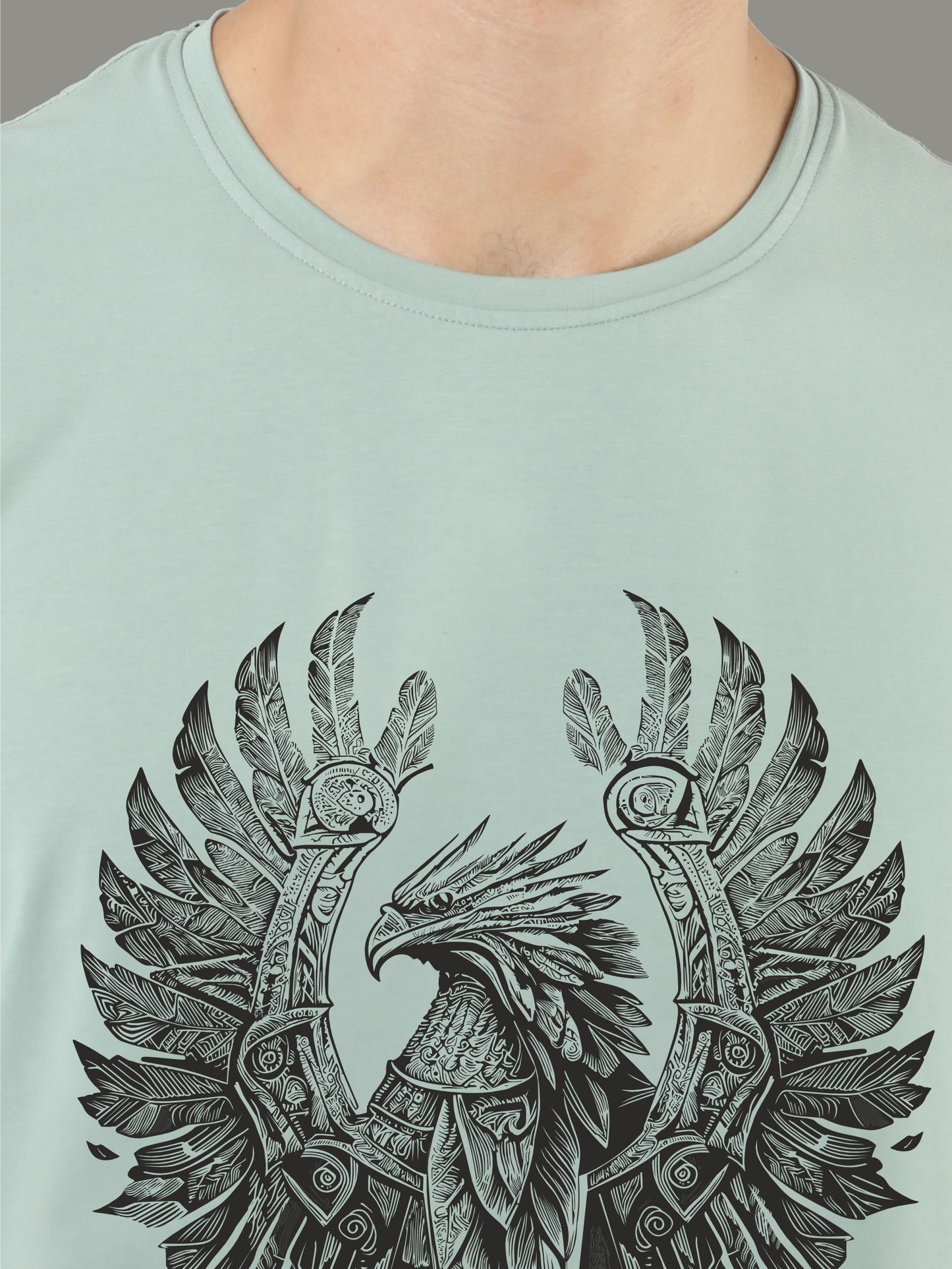 Ocean green Crew Neck T-Shirts Warrior