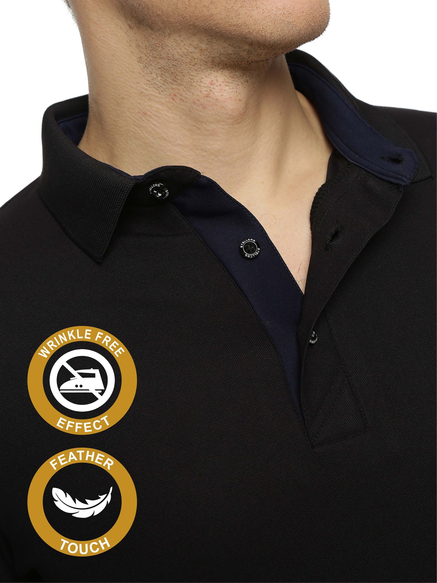 Black Golf Polo T-Shirt