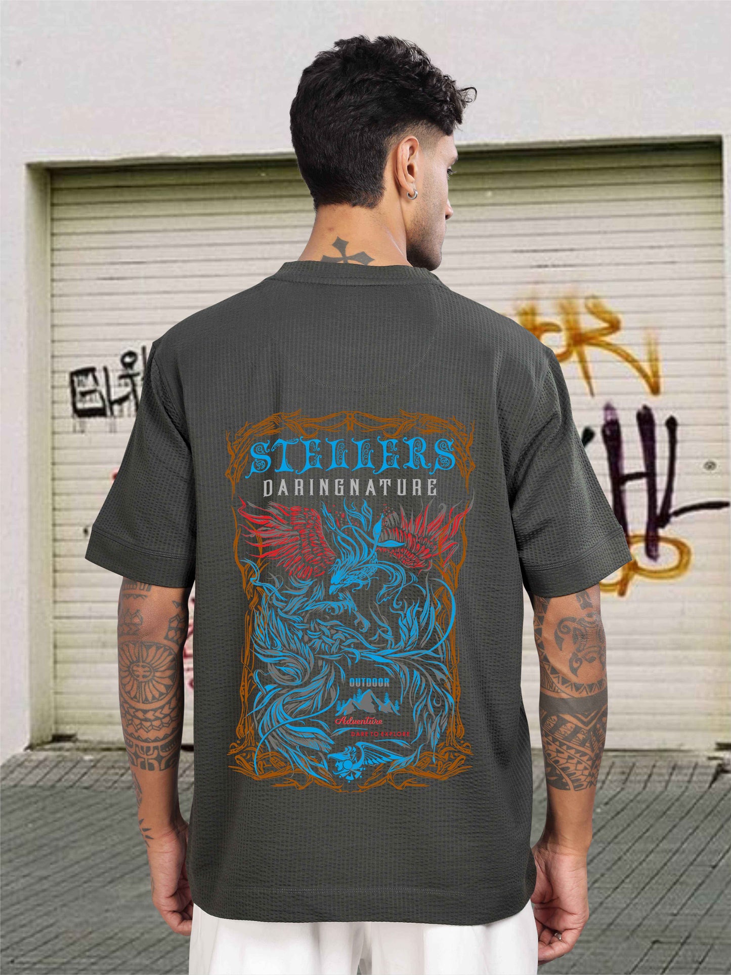 Dark Grey Men's Oversize T-Shirt