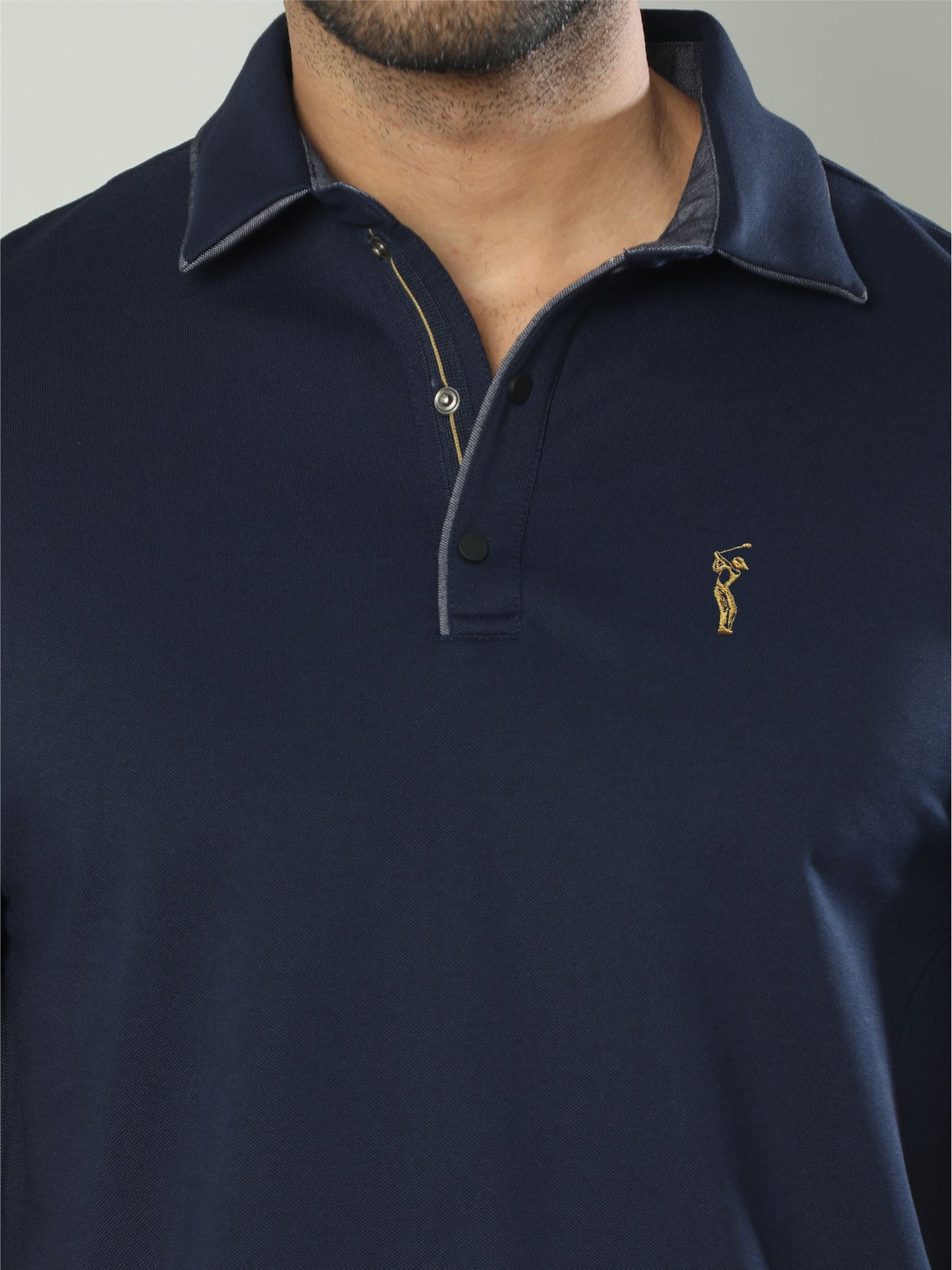 Navy Blue Premium Polo T-Shirt - SoftBerry PQ