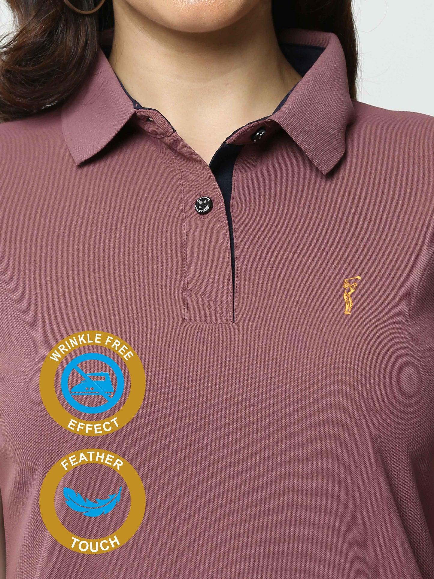 Mauve Women's Premium Golf Polo T-Shirt