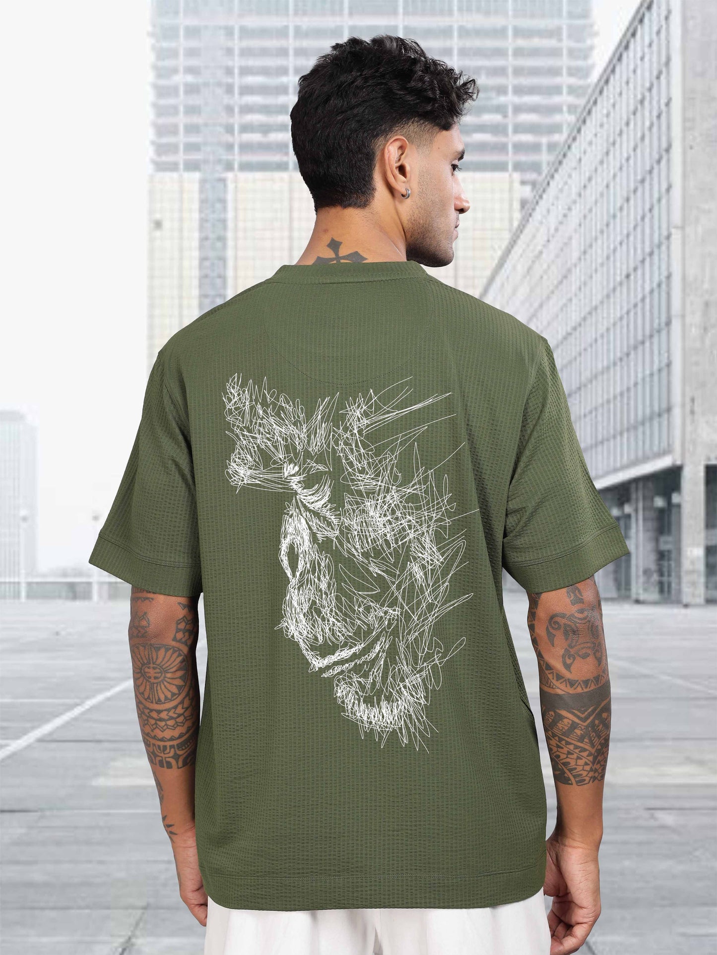 Olive Green Men's Oversize T-Shirt