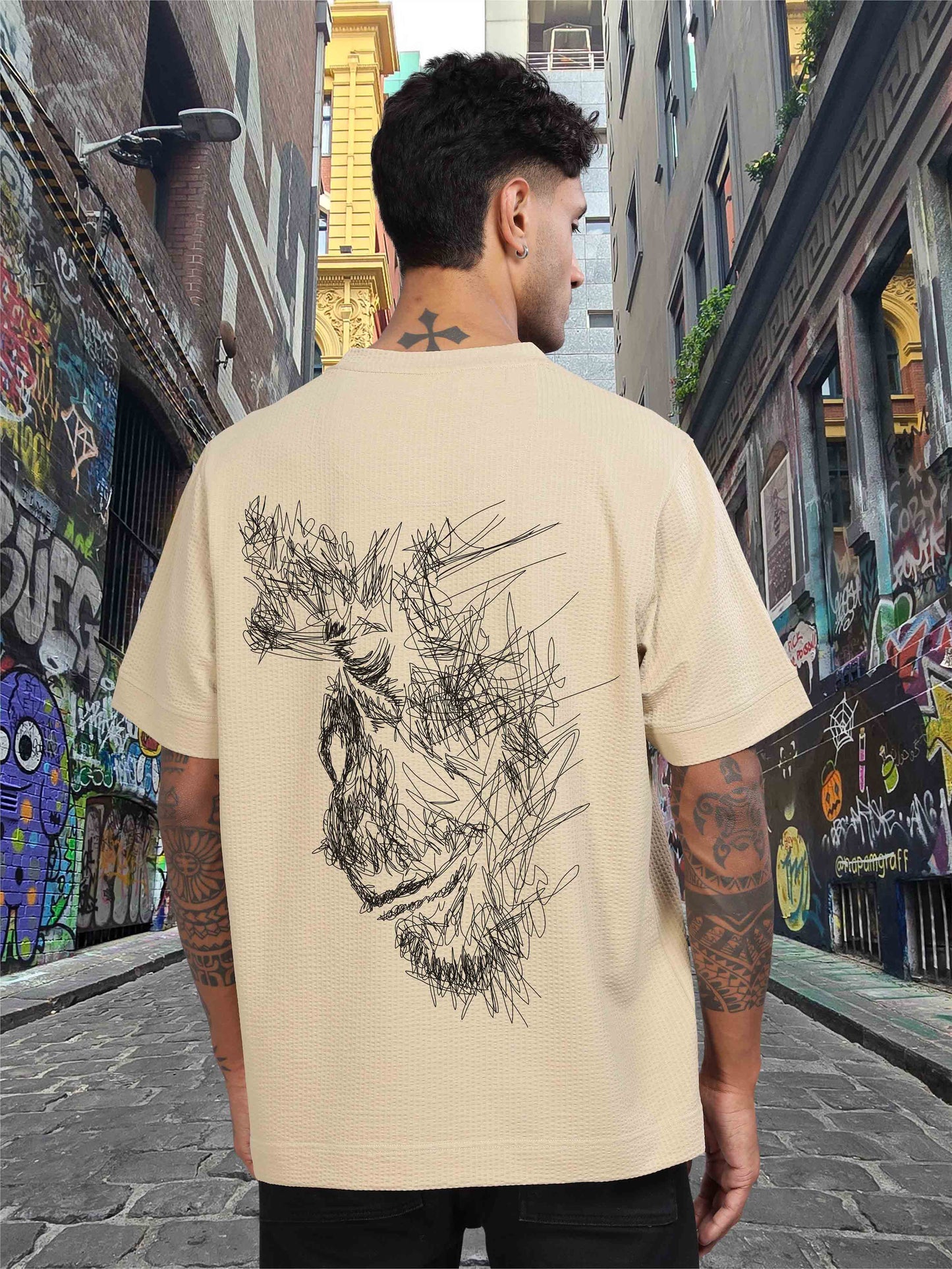 Beige Men's Oversize T-Shirt