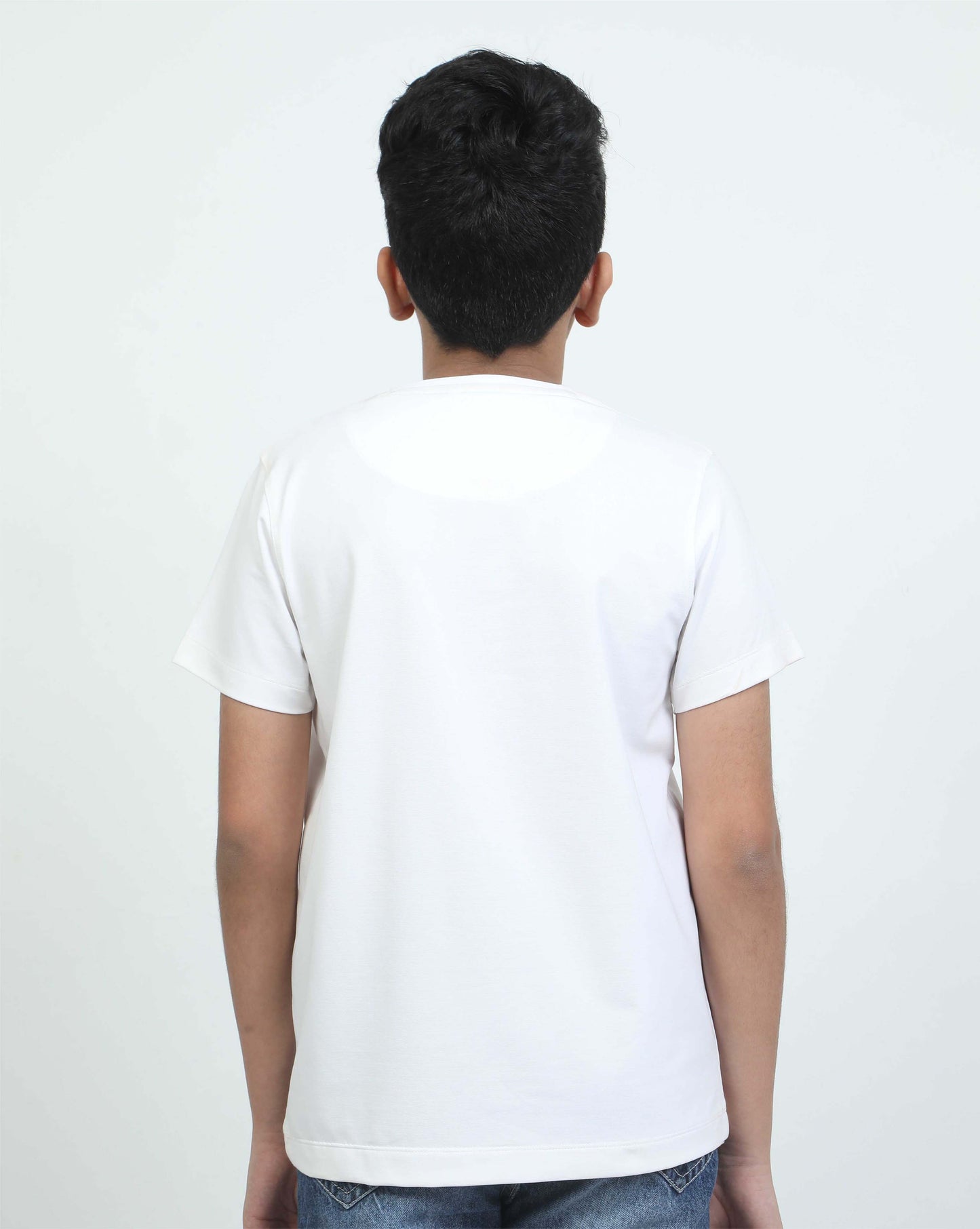 White Explore Print Crew Neck T-Shirt