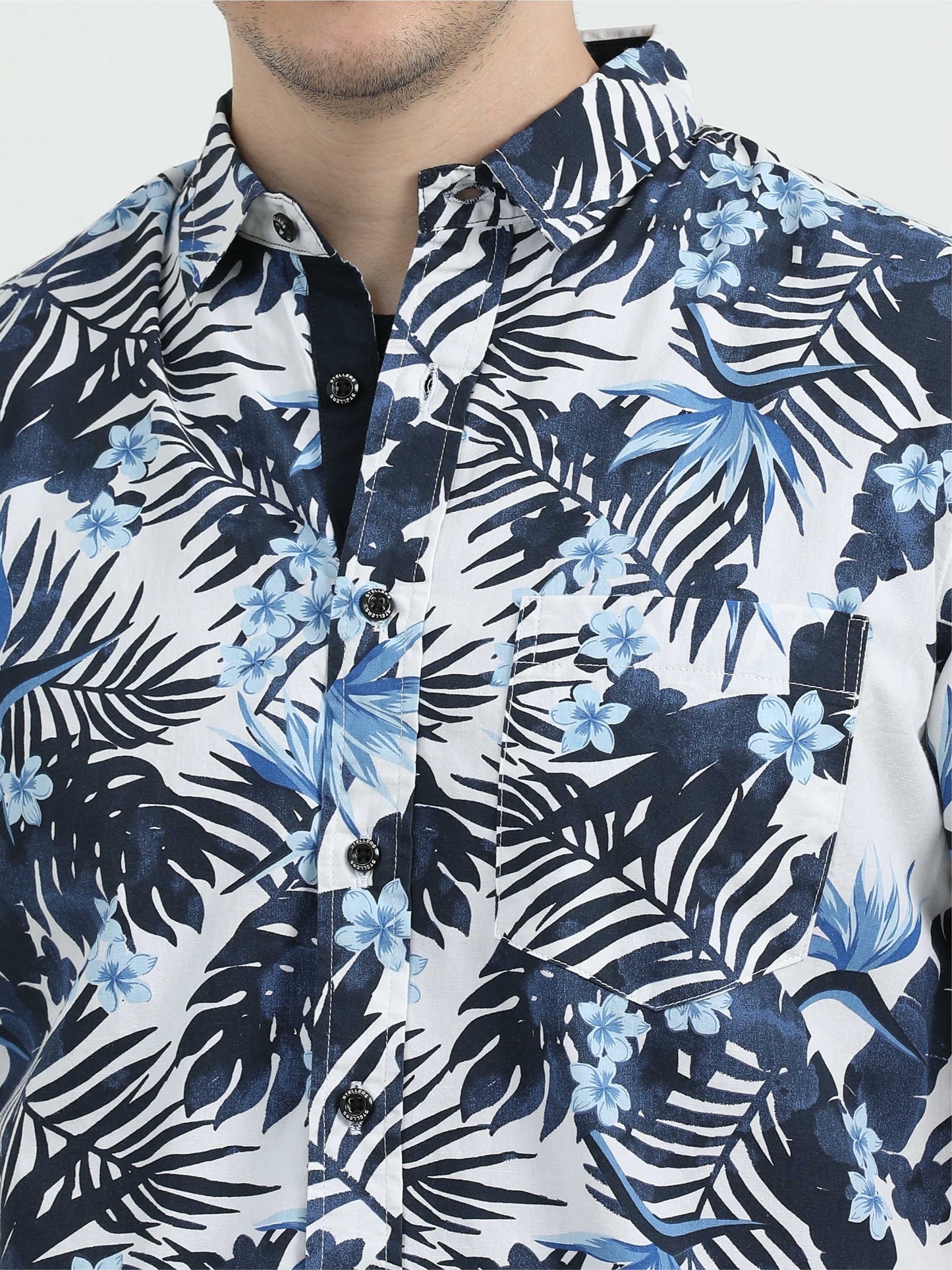 Blue Premium Holiday Casual Shirt