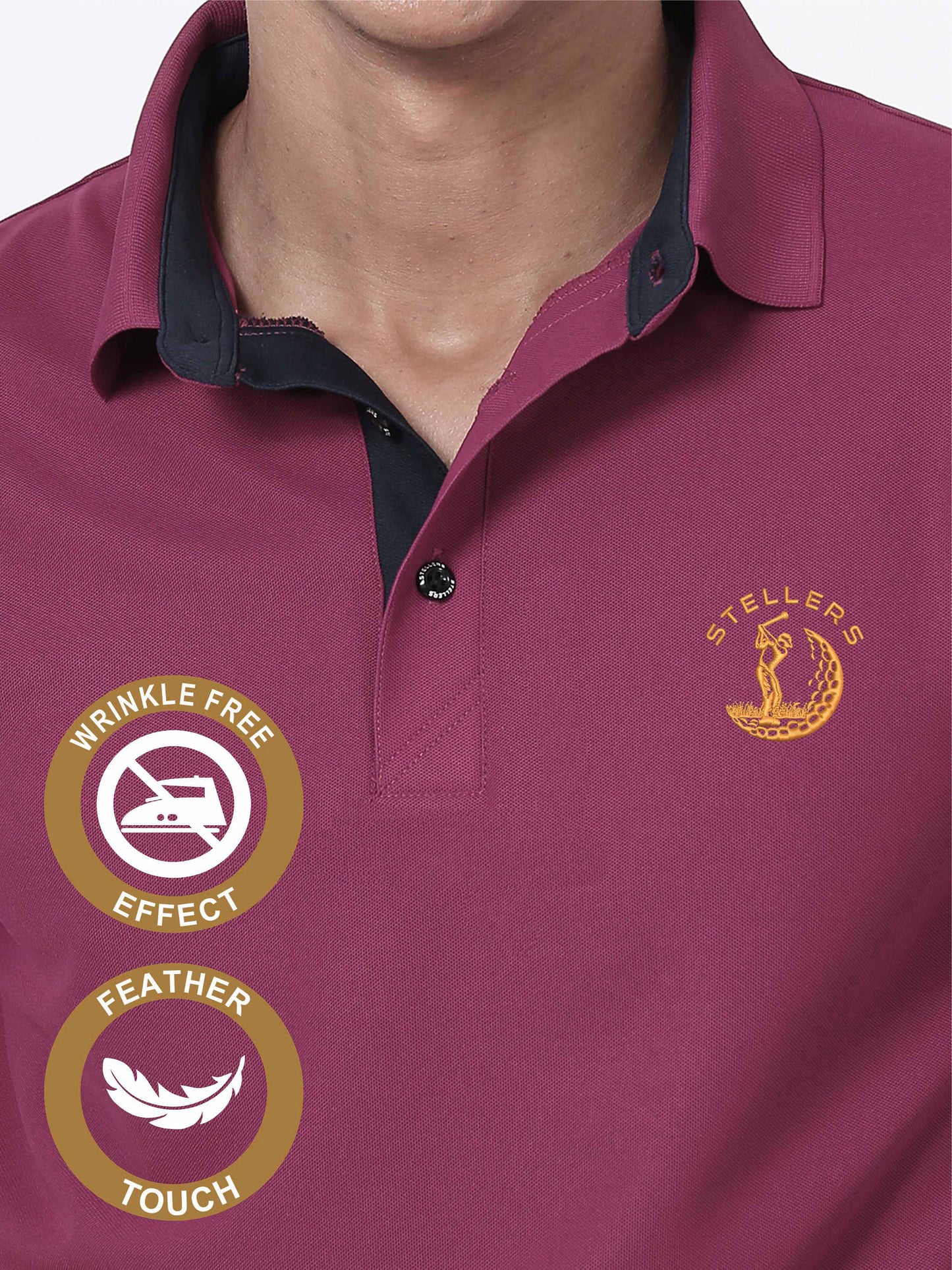 Magenta Golf Polo T-Shirt