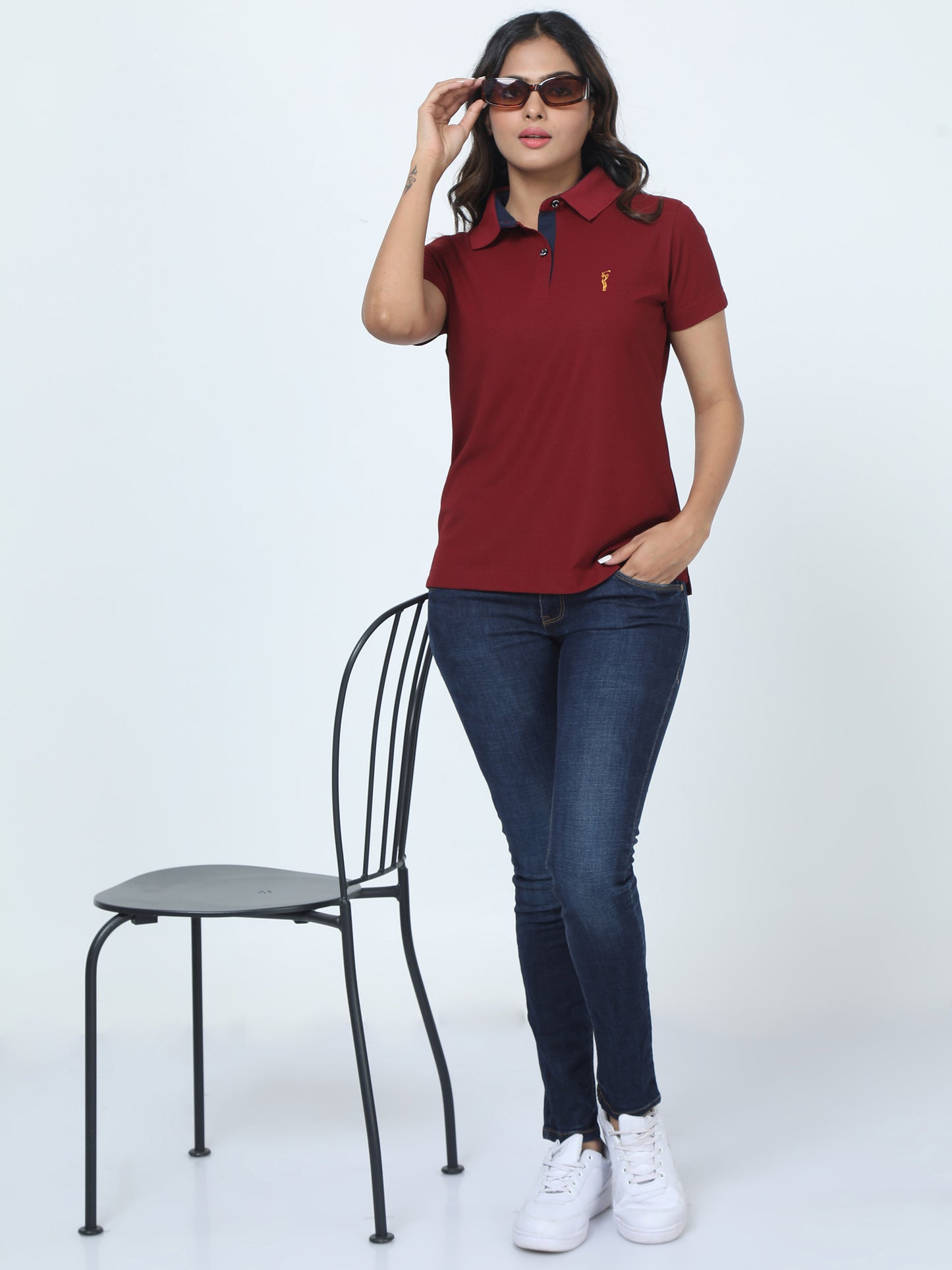 Maroon Women's Premium Golf Polo T-Shirt