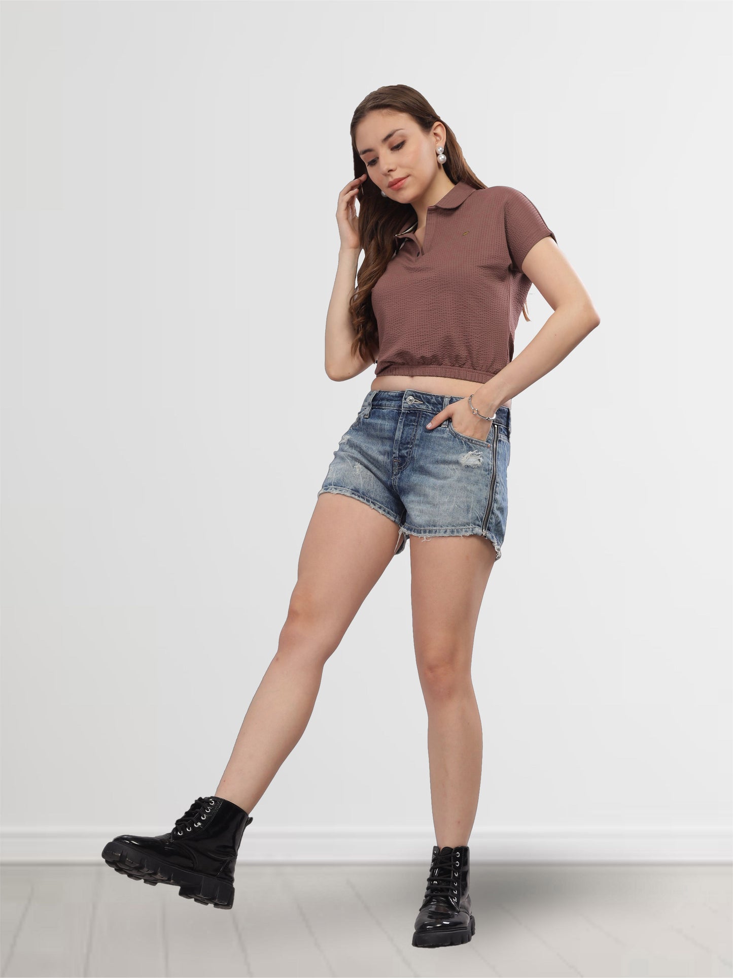 Mauve Women's Crop Tops