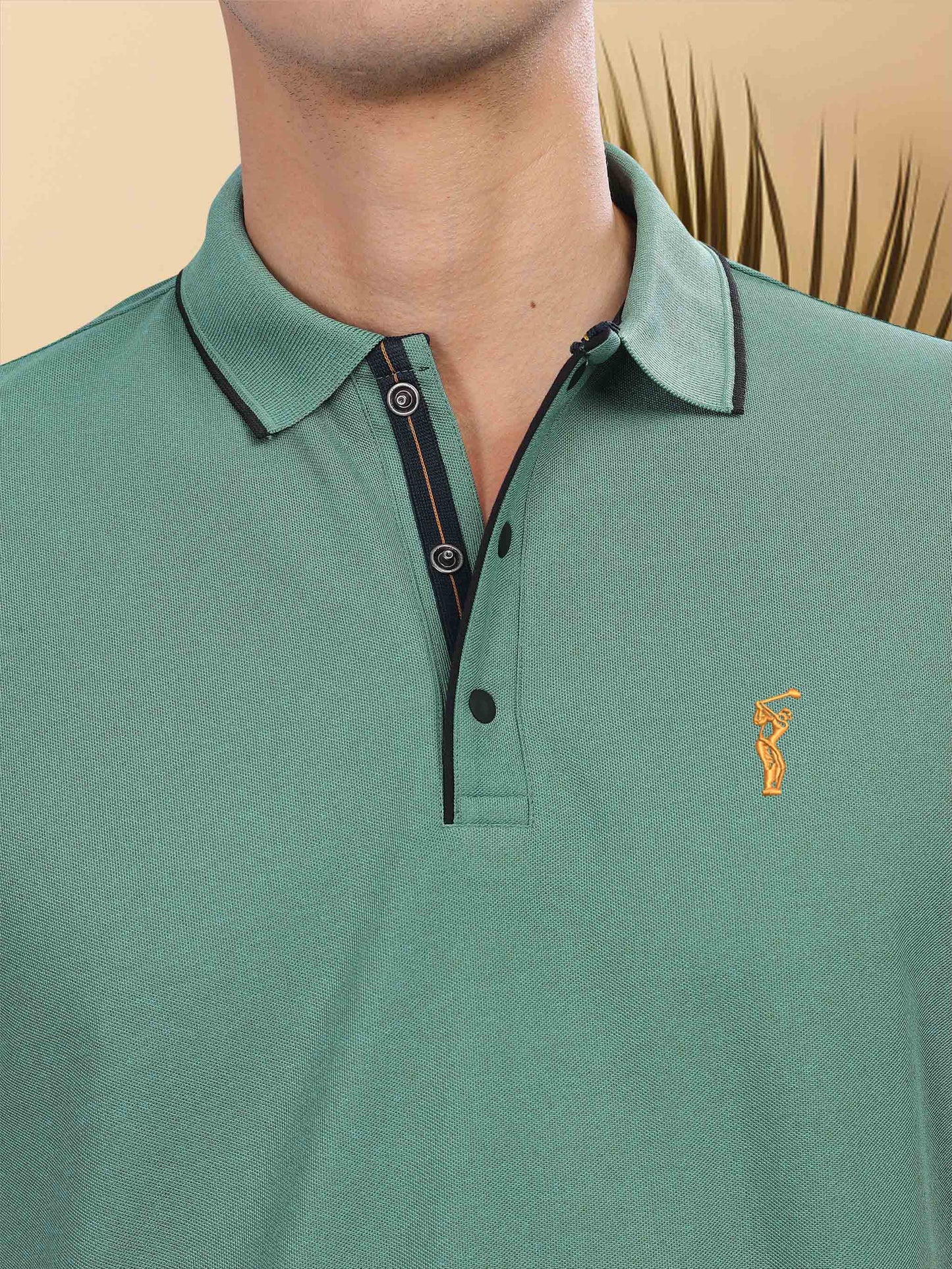 Aqa Green Tipping Polo Shirt