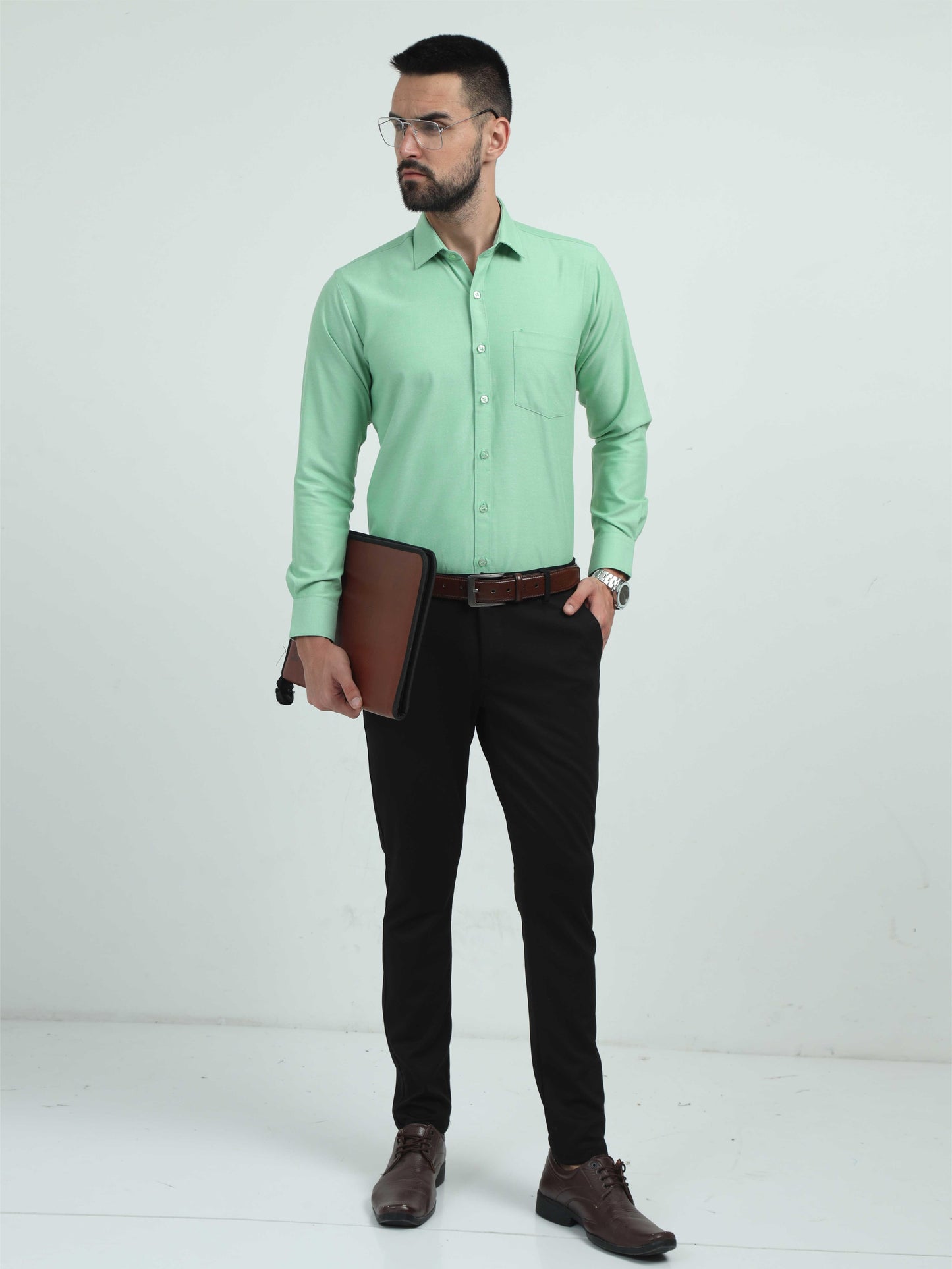 Pista Green Premium Oxford Office Formals