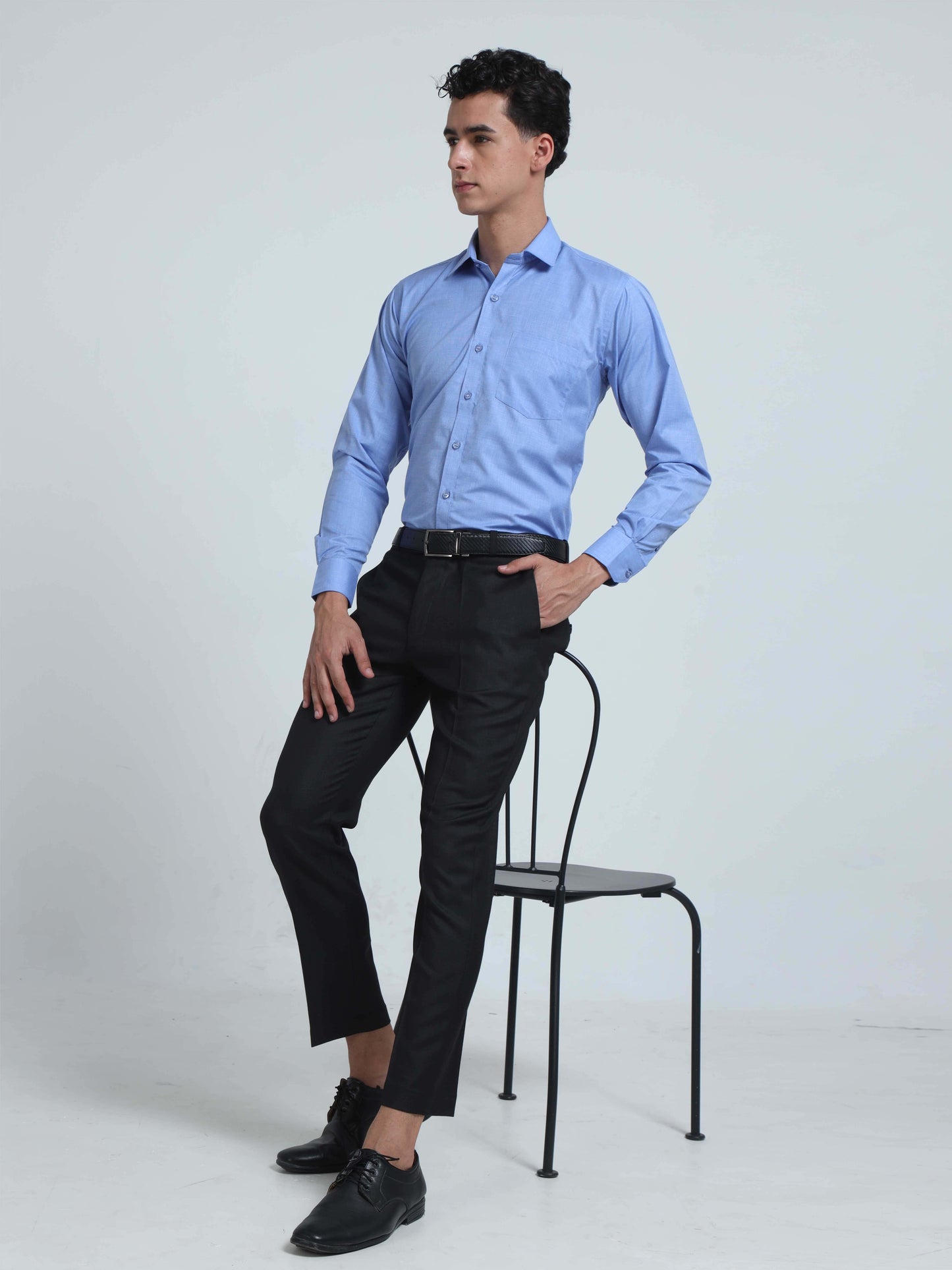 Stellers Office Formal Shirts, Regular-Shirts-Filla Blue