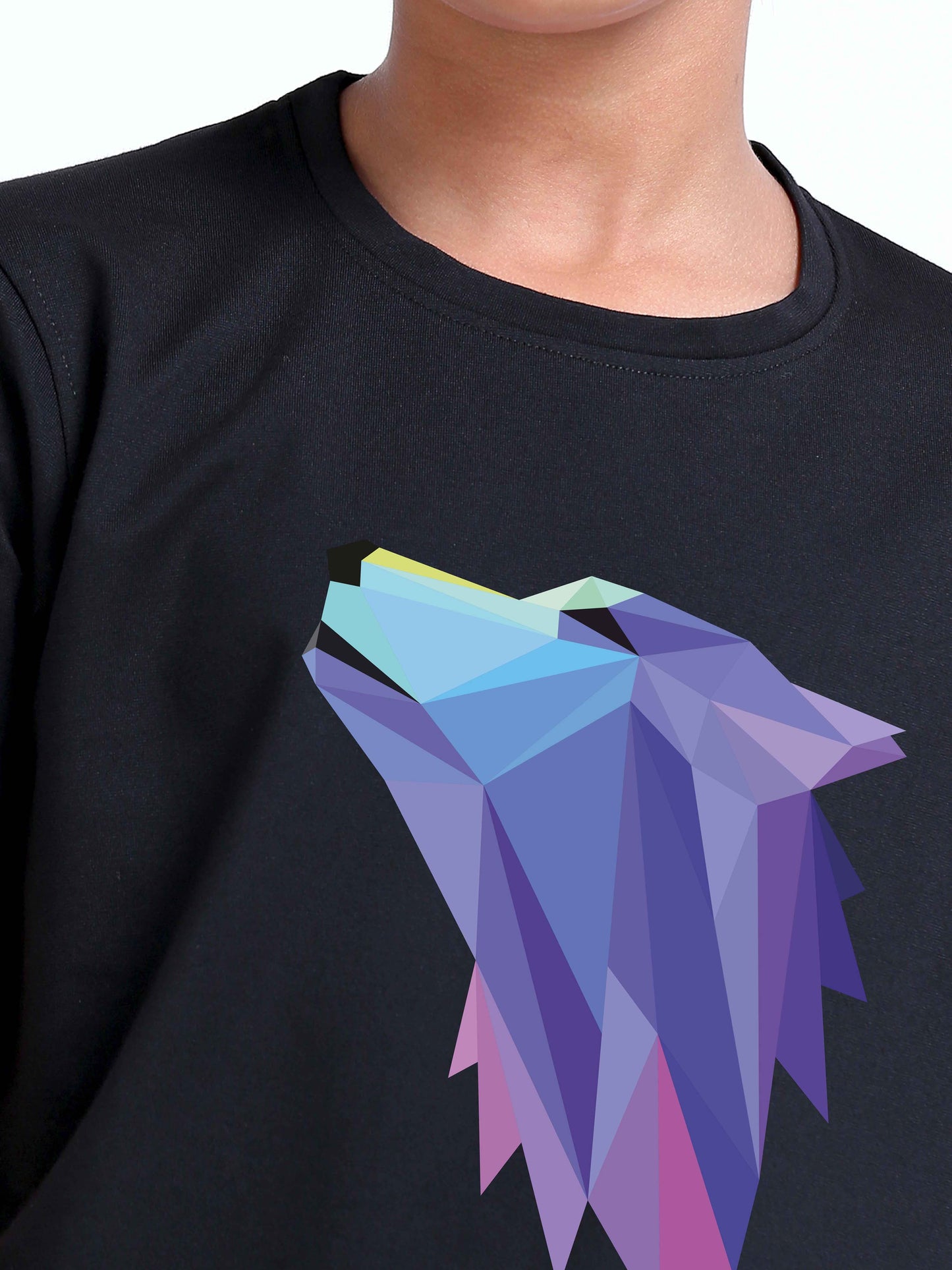 Color Fox Print Crew Neck T-Shirt