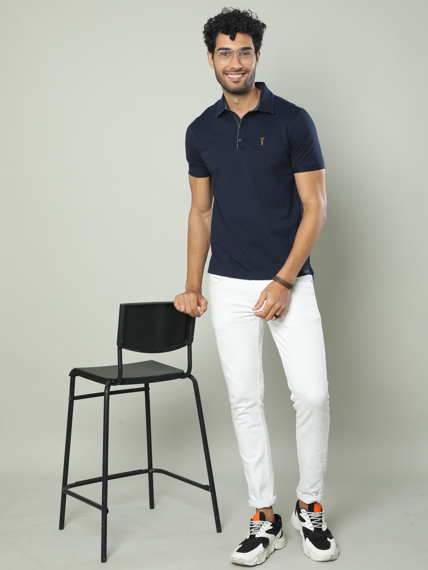 Navy Blue Premium Polo T-Shirt - SoftBerry PQ