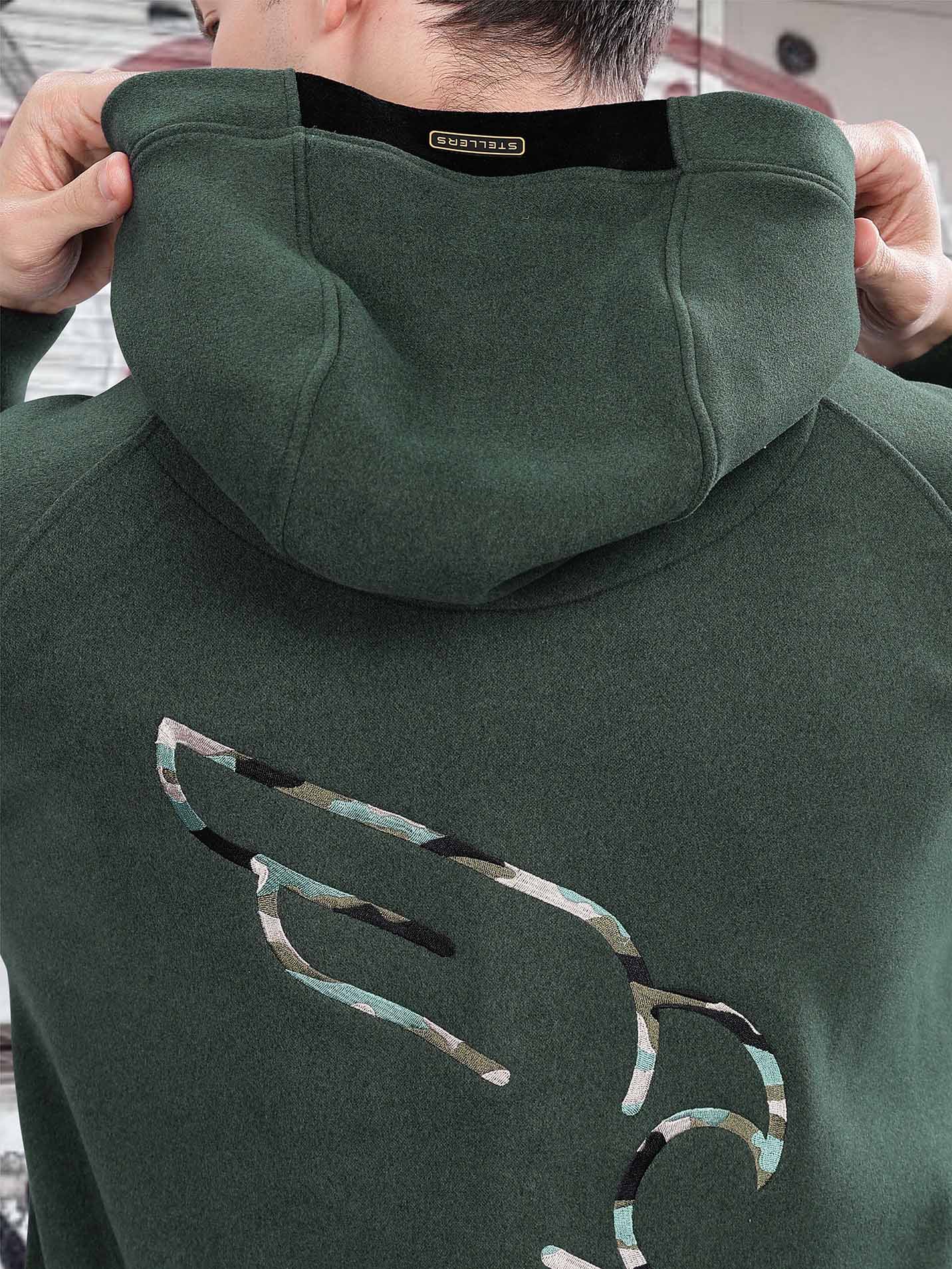 Bottle Green Men's Zipper Hoodie