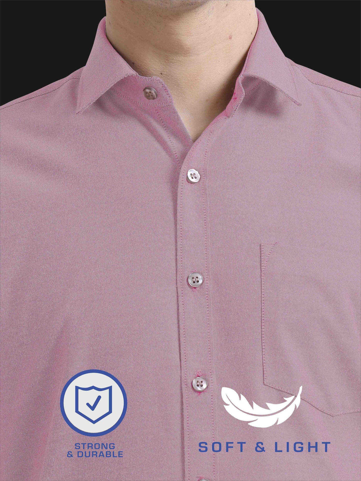 Pink Premium Oxford Office Formals