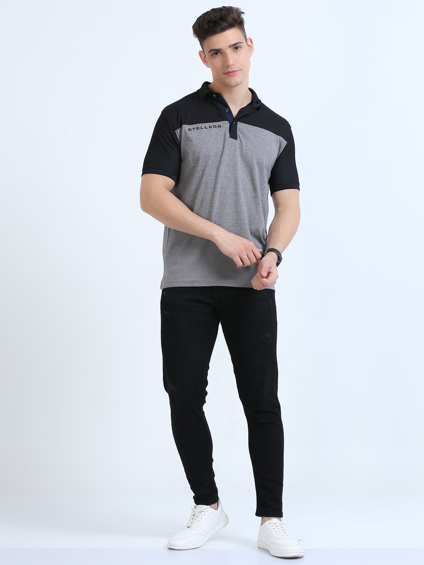 Grey T-Cross Polo T-Shirts