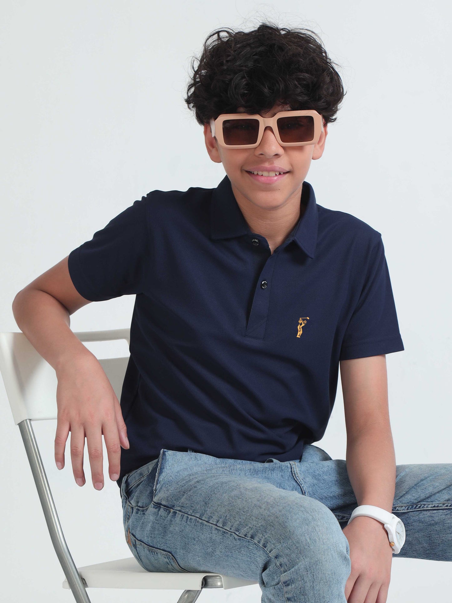 Navy Blue Premium Golf Polo T-Shirt