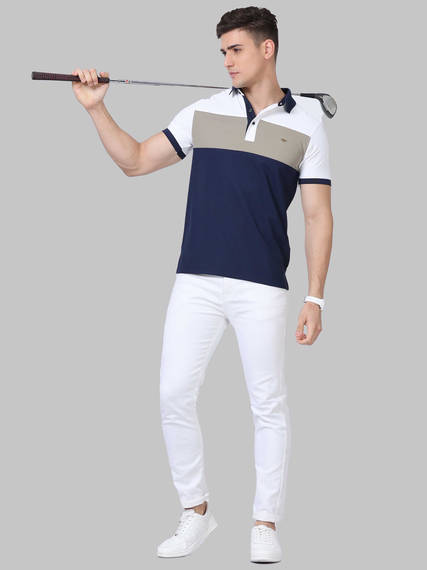 Center Panel Golf Polo T-Shirt