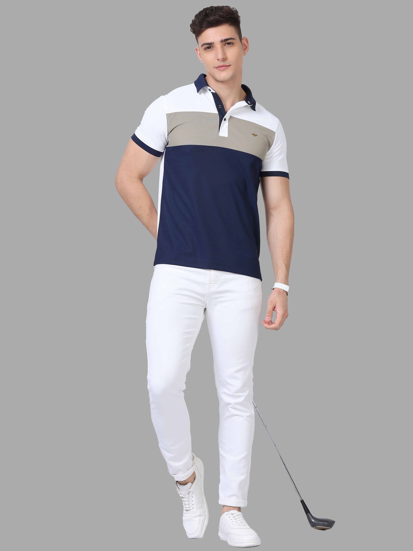 Center Panel Golf Polo T-Shirt